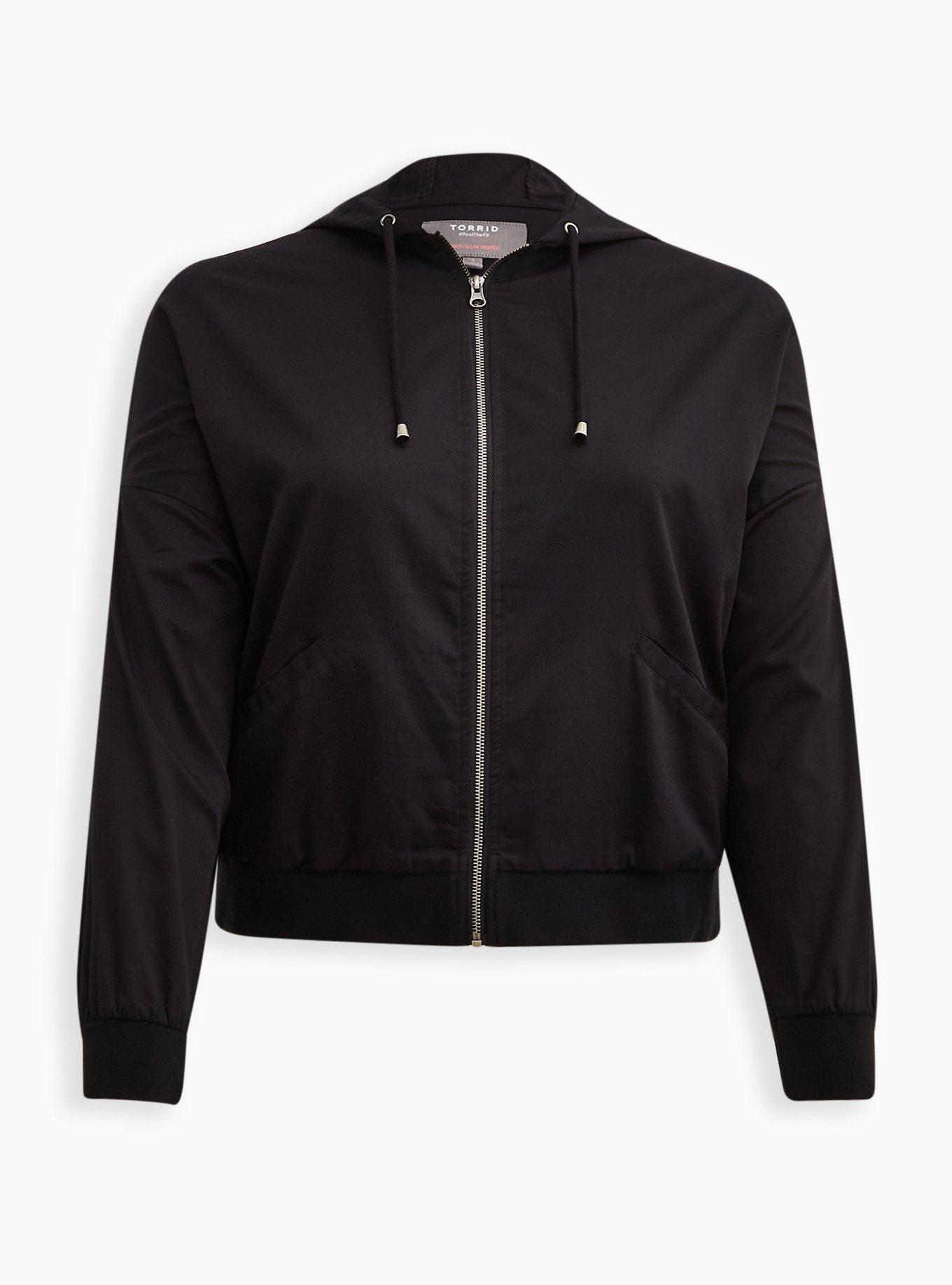 Twill Dolman Zip-Front Anorak, , hi-res