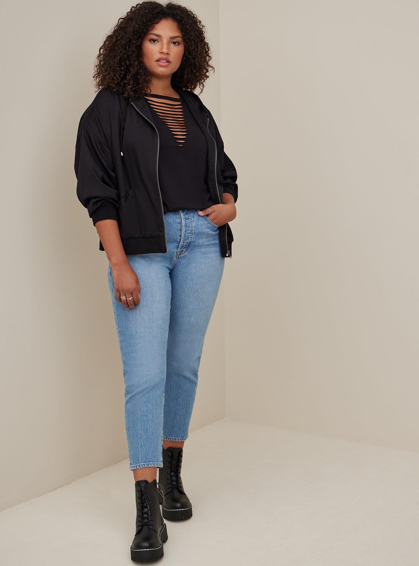 Twill Dolman Zip-Front Anorak, , hi-res