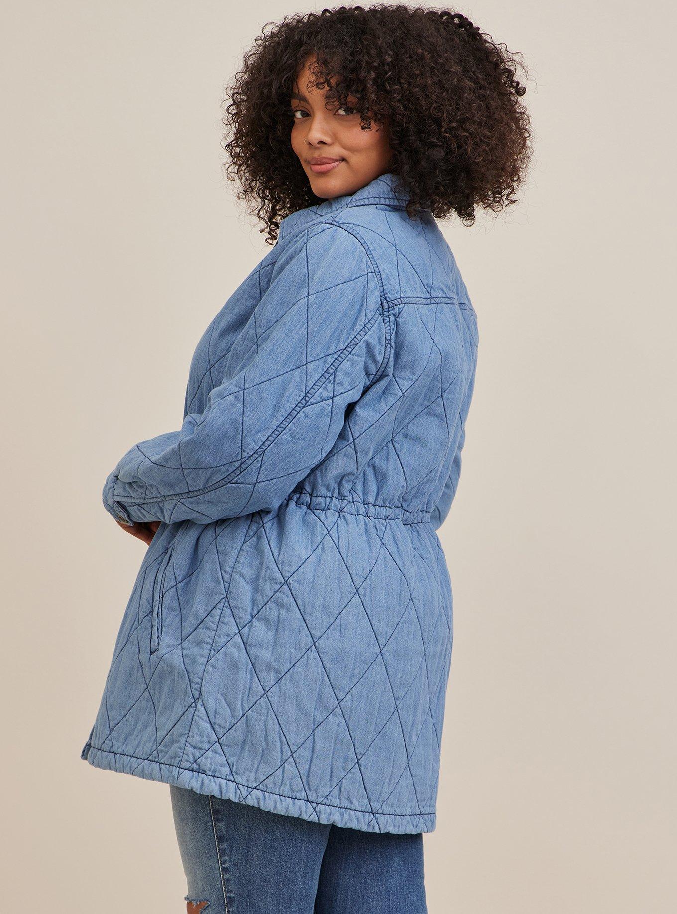 Plus Size Denim Quilted Jacket Torrid