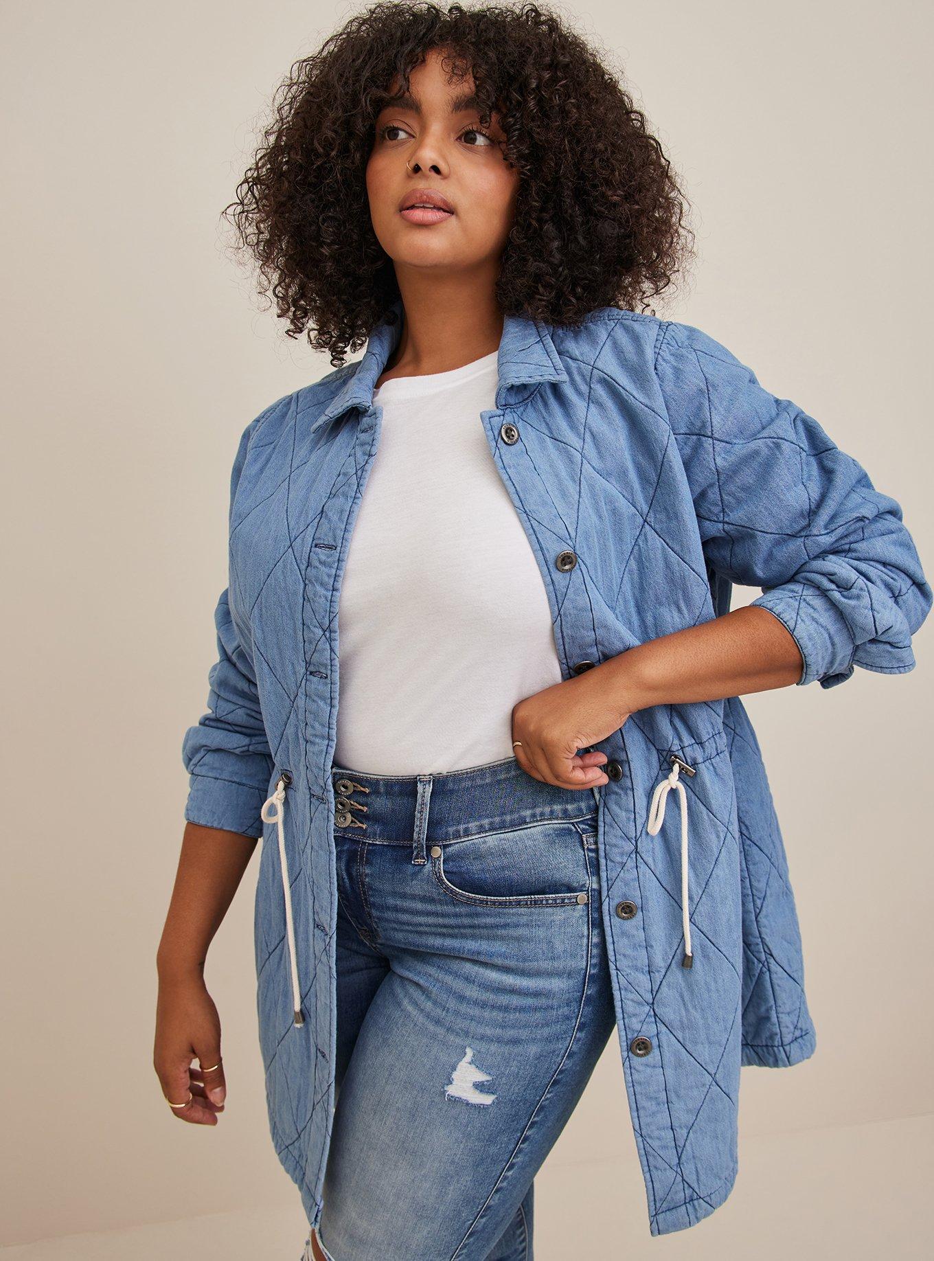 Torrid plus on sale size denim jacket