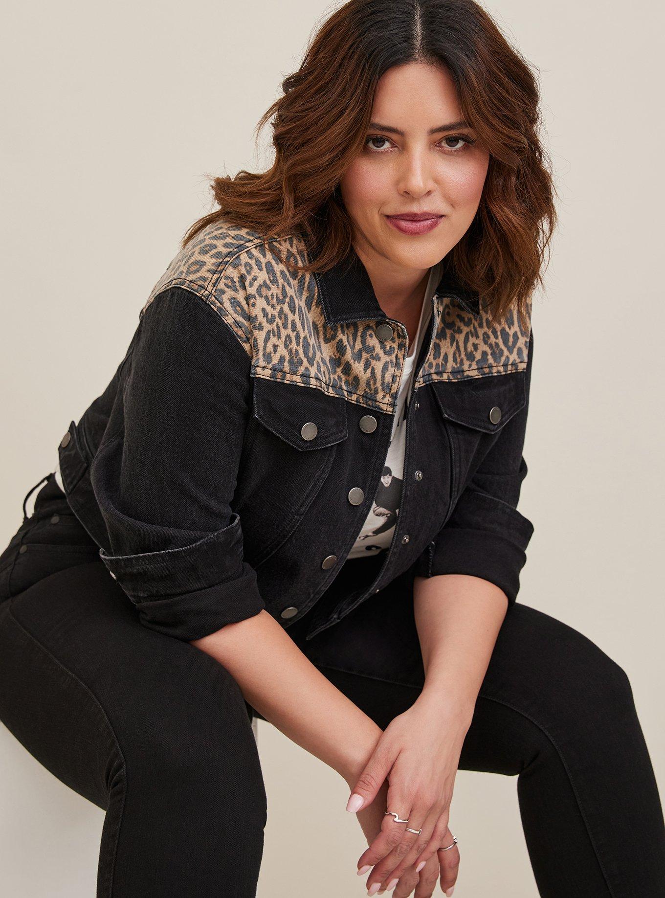 Denim Trucker Jacket, DEEP BLACK, hi-res