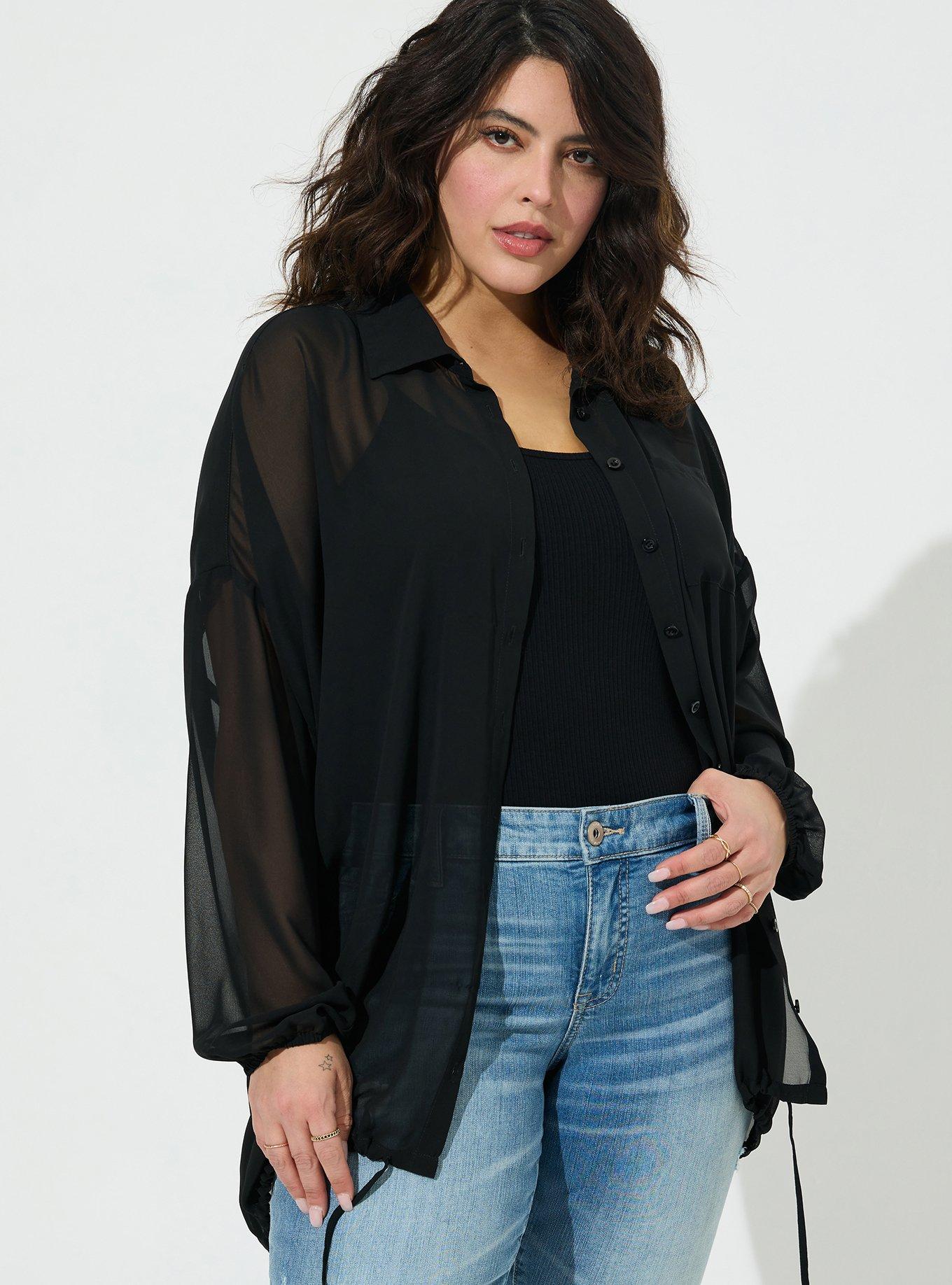 Plus Size - Chiffon Shirt Kimono - Torrid