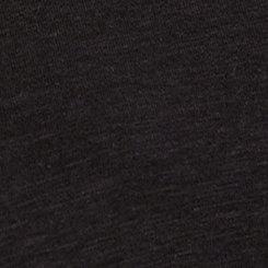 Super Soft Slub Smocked Bottom Lace Trim Dolman Tee, DEEP BLACK, swatch