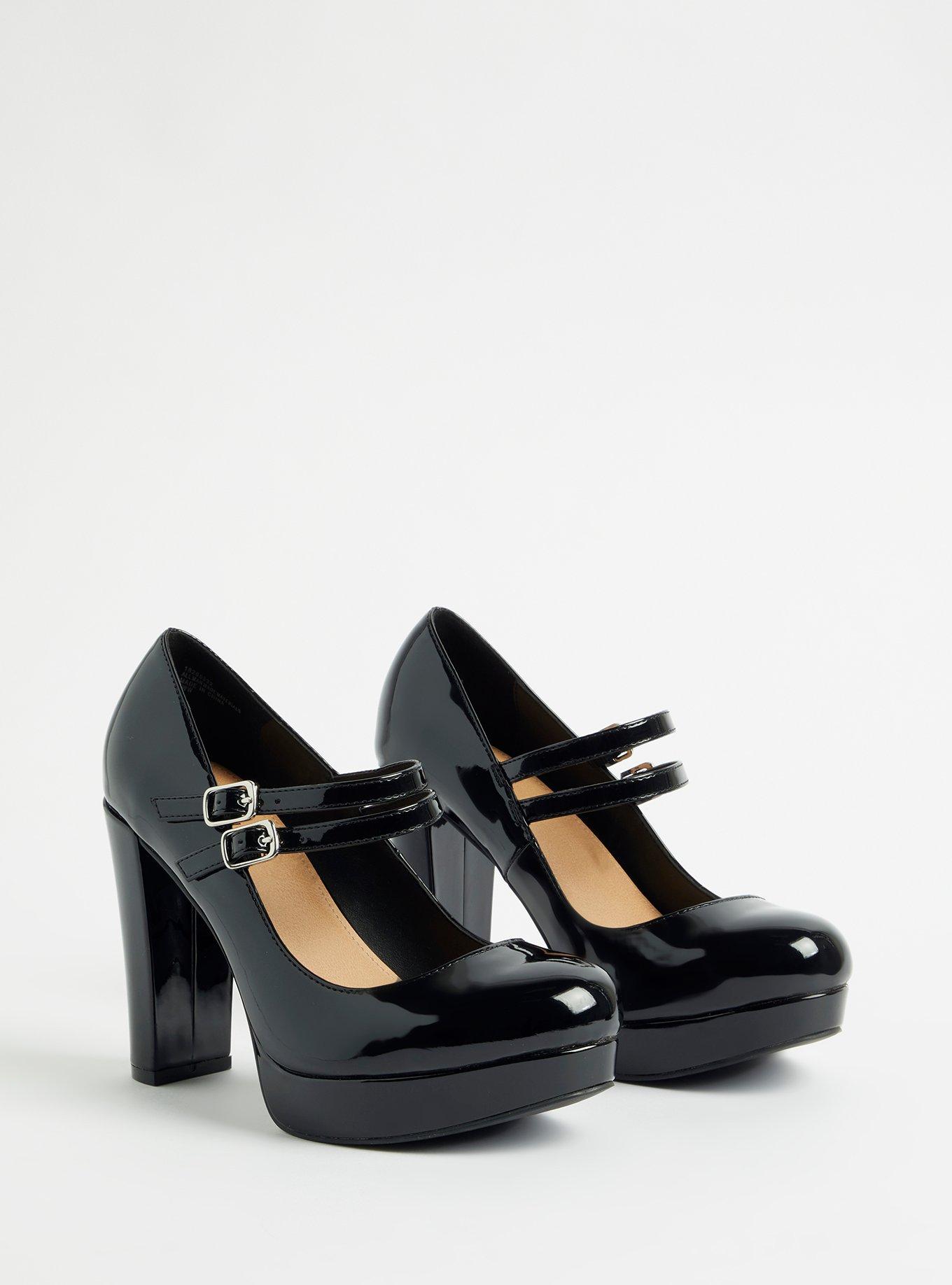 3-Strap Mary Jane Mid Heel_Black