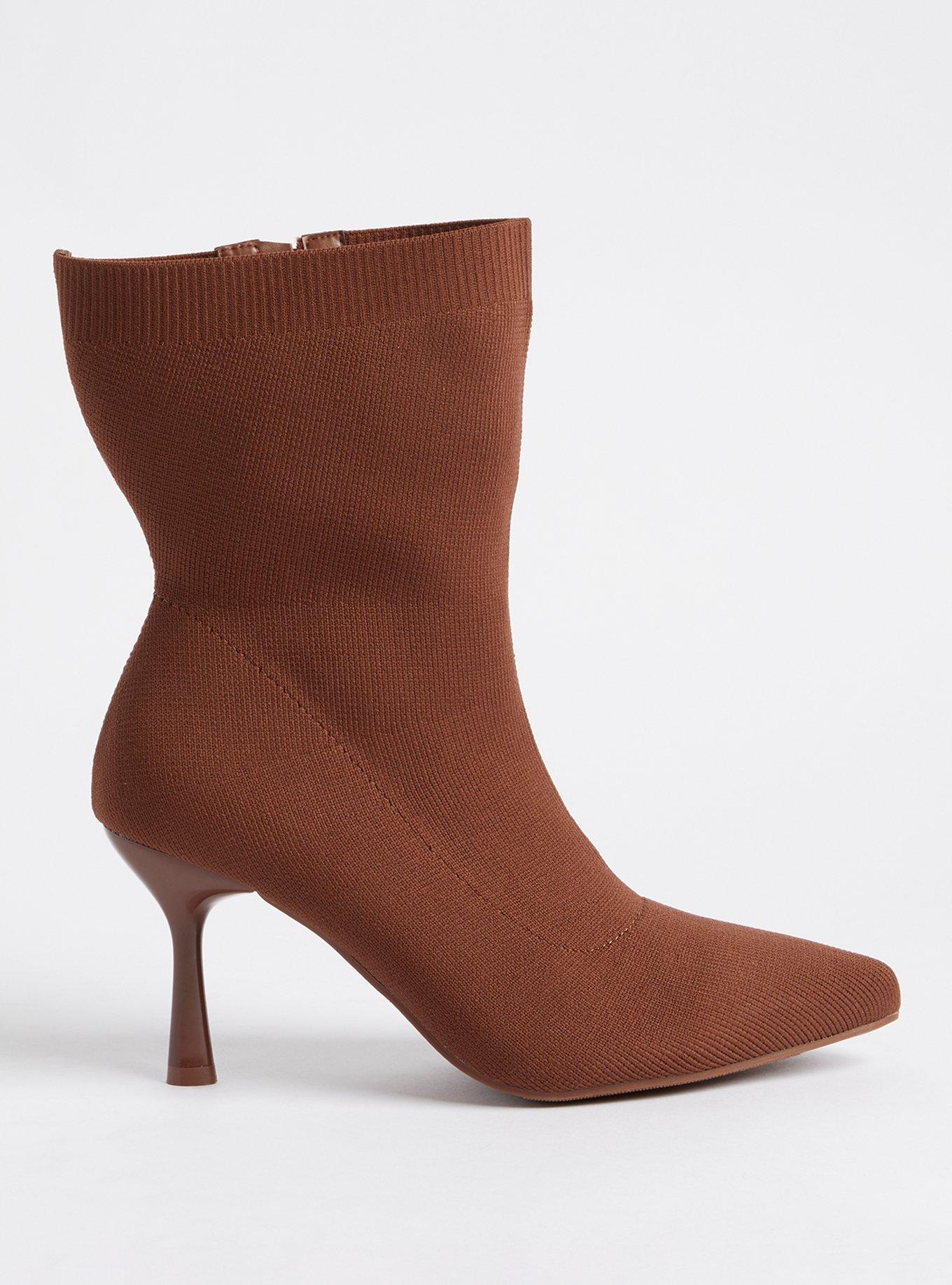 Stiletto Bootie - Stretch Knit Black (WW), TAUPE, alternate