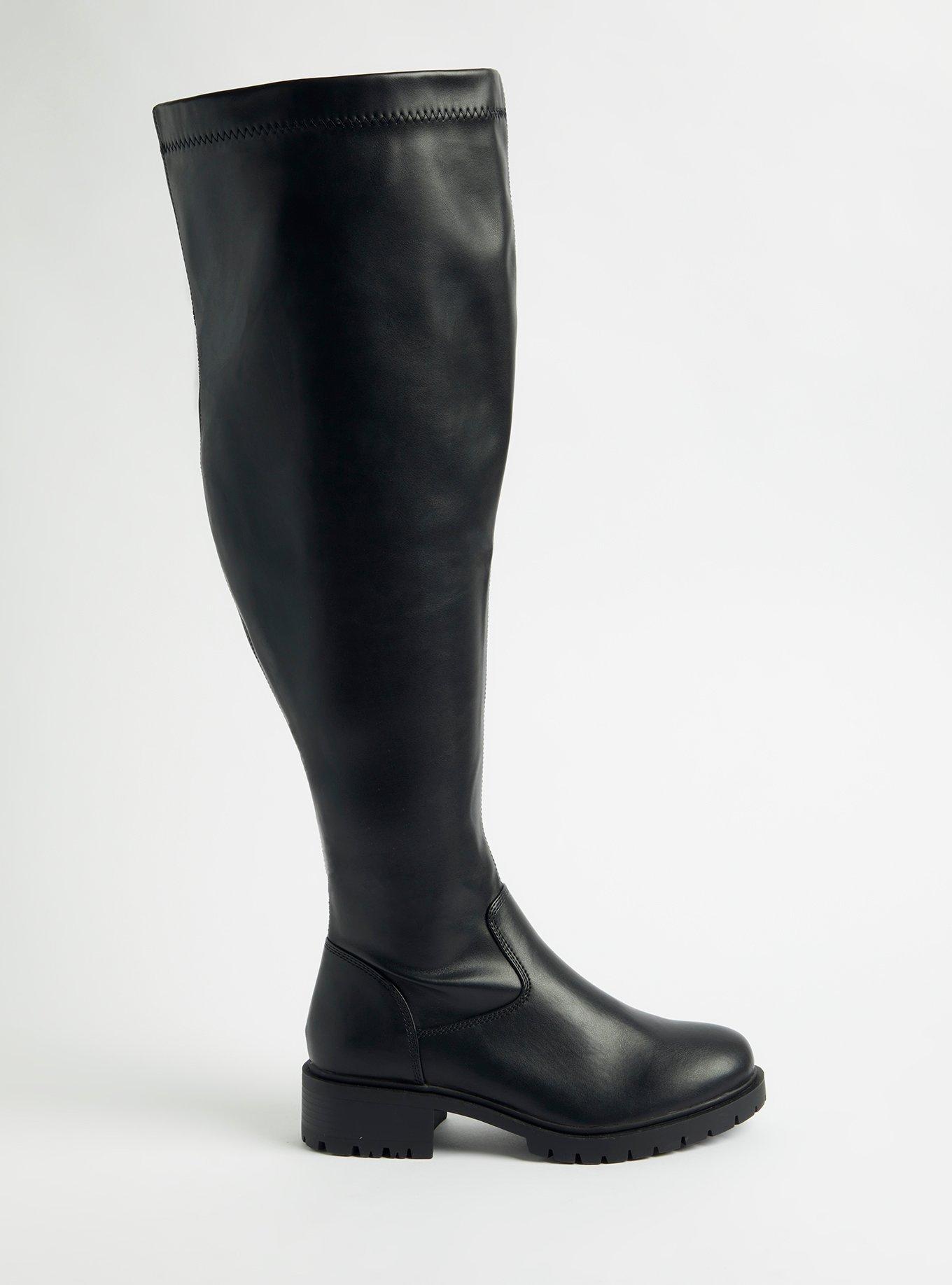 Plus Size - Stretch Over The Knee Boot - Black (WW) - Torrid