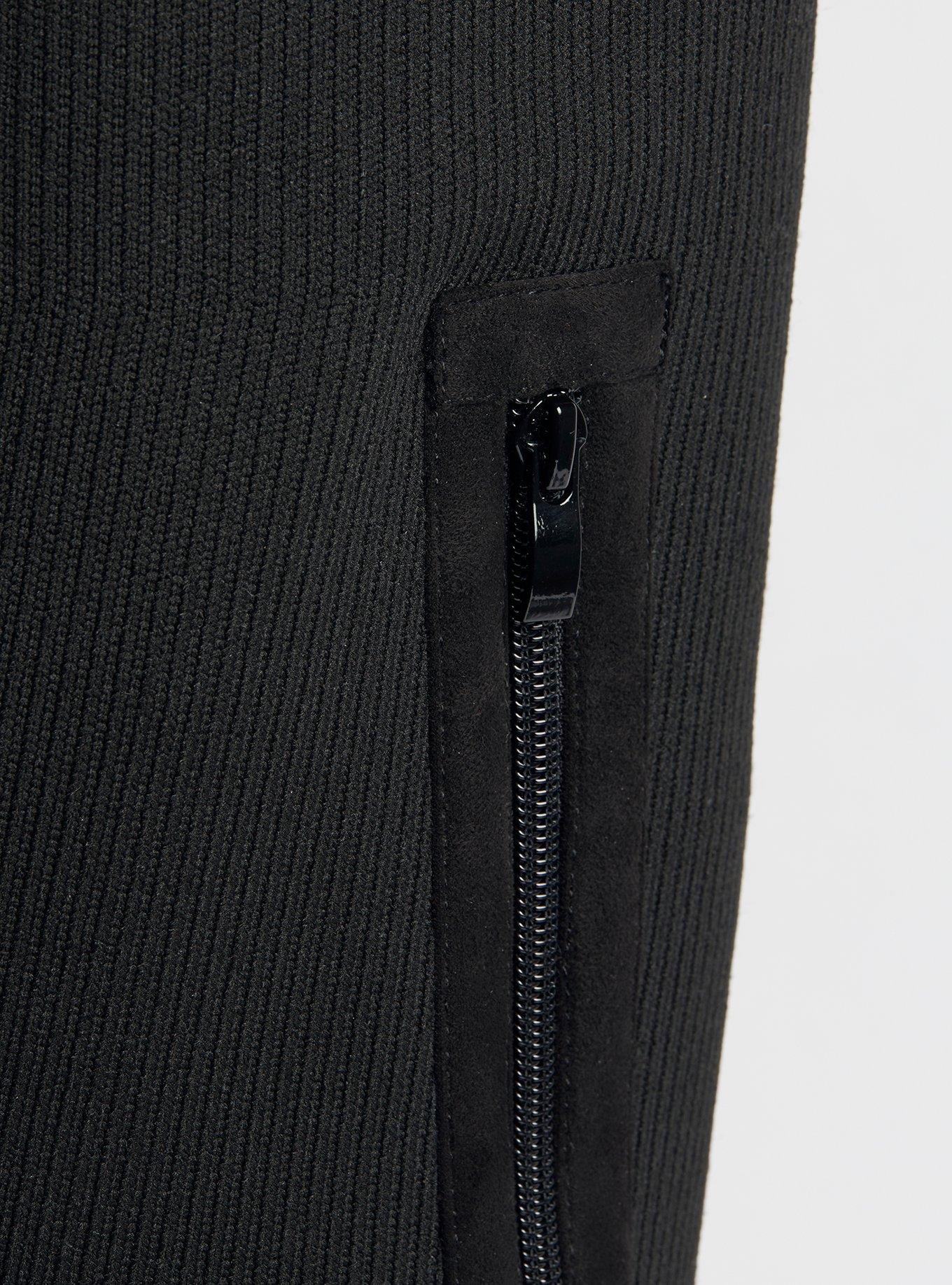 Over The Knee Stretch Platform Boot (WW), BLACK, alternate