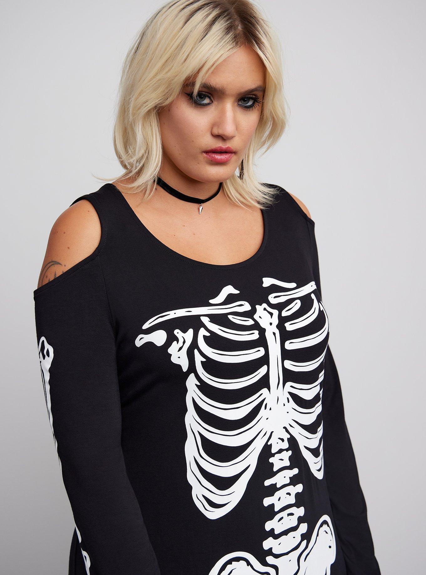 plus size skeleton shirt