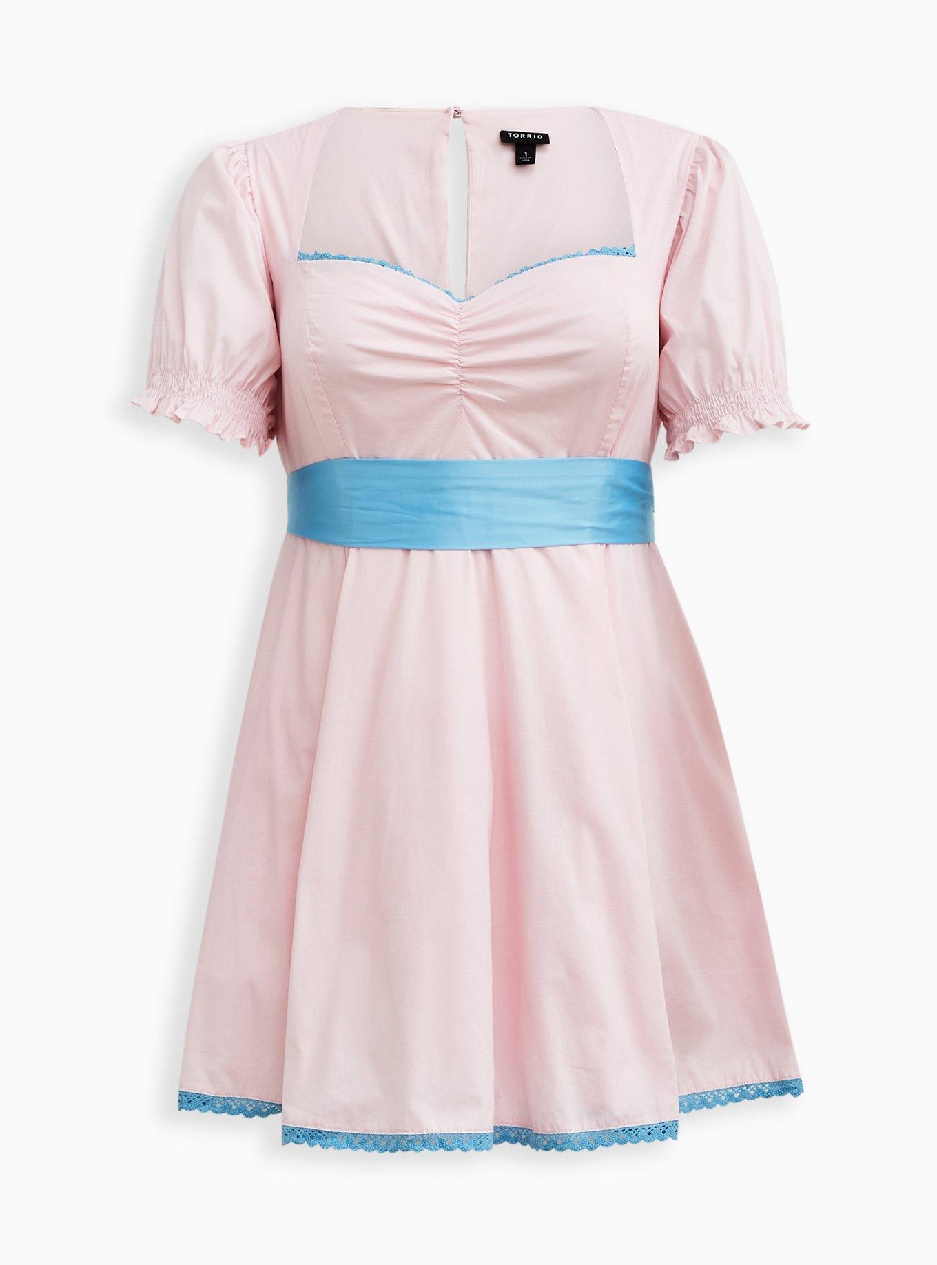 Plus Size Halloween Costume Stretch Poplin Satin Classic Doll Dress, , hi-res