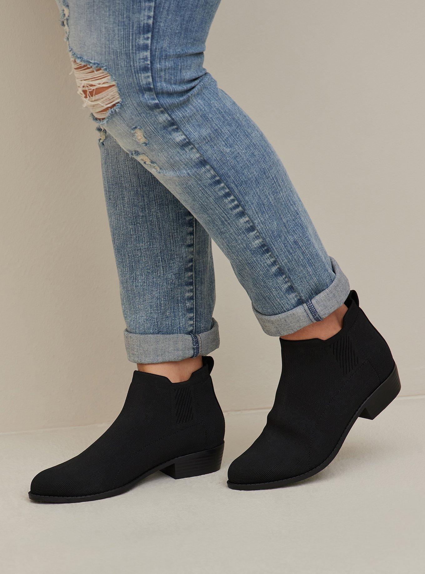 Stretch Knit Ankle Bootie