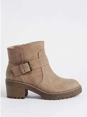 Single Strap Ankle Bootie - Taupe (WW), TAUPE, alternate