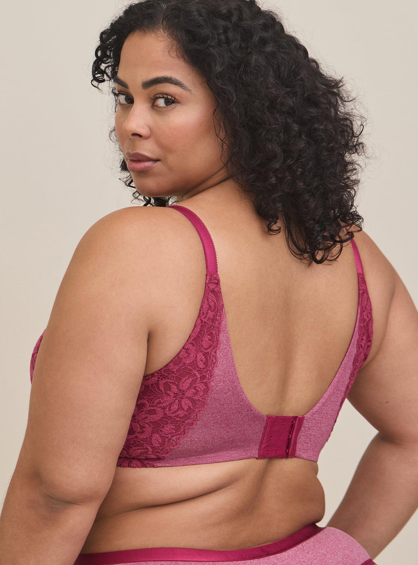 torrid, Intimates & Sleepwear, Nwt Torrid Bra Tshirt Lightly Lined  Fuschia Cozy Lace 36 Back Smoothing Bra