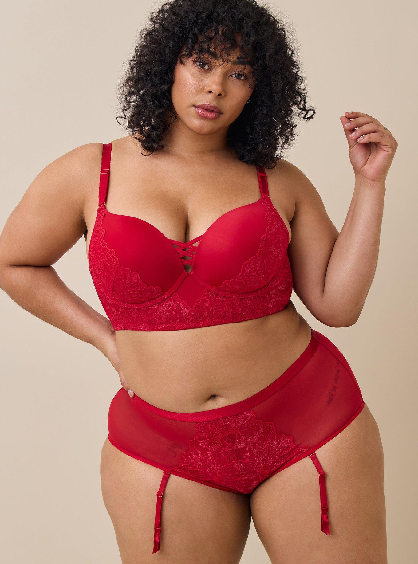 XO Plunge Push-Up Bra, JESTER RED, alternate