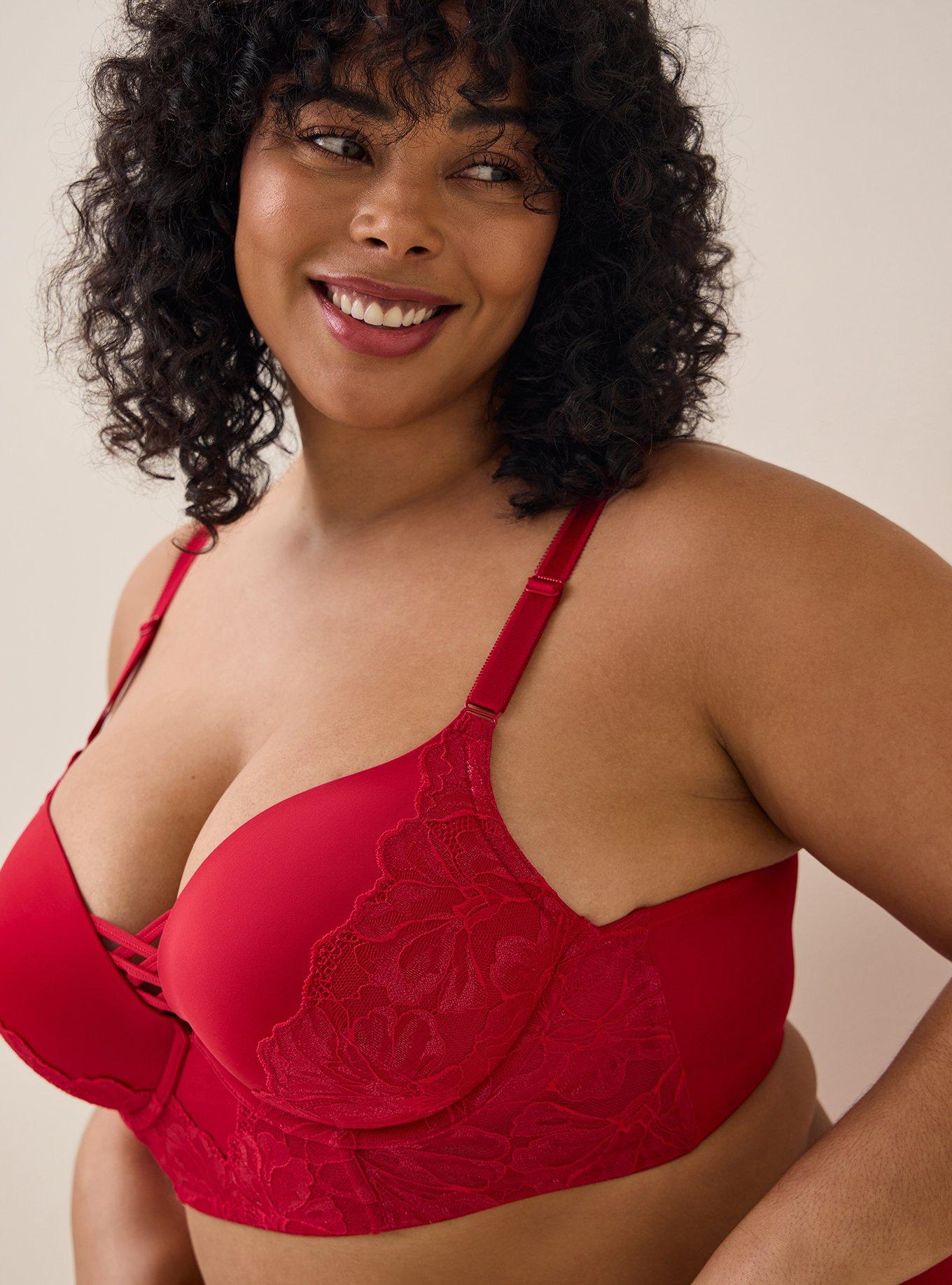 XO Plunge Push-Up Bra, JESTER RED, alternate