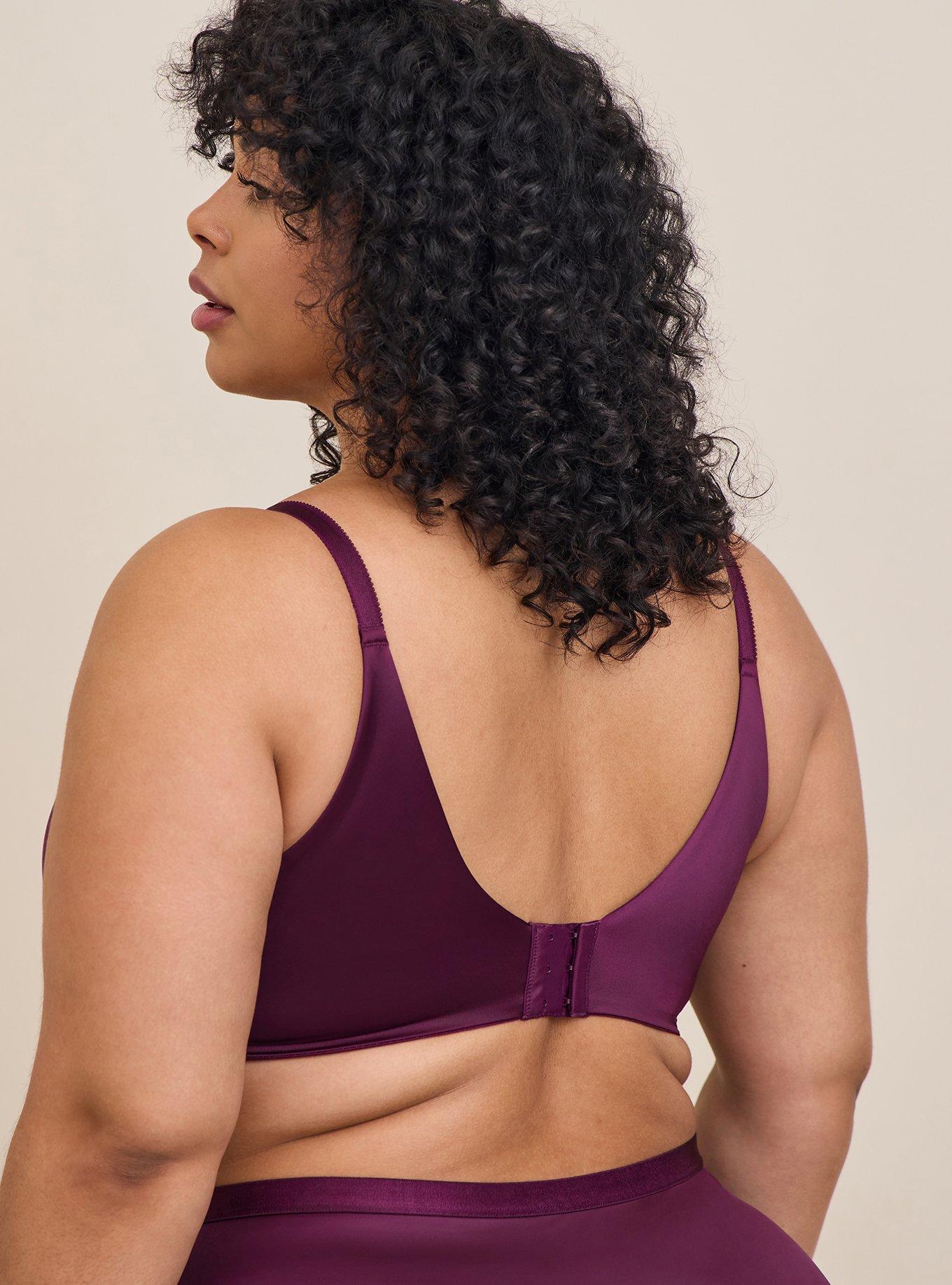 Plus Size Balconette Lightly Lined Full Coverage Shine 360 Back Smoothing Bra, POTENT PURPLE, alternate