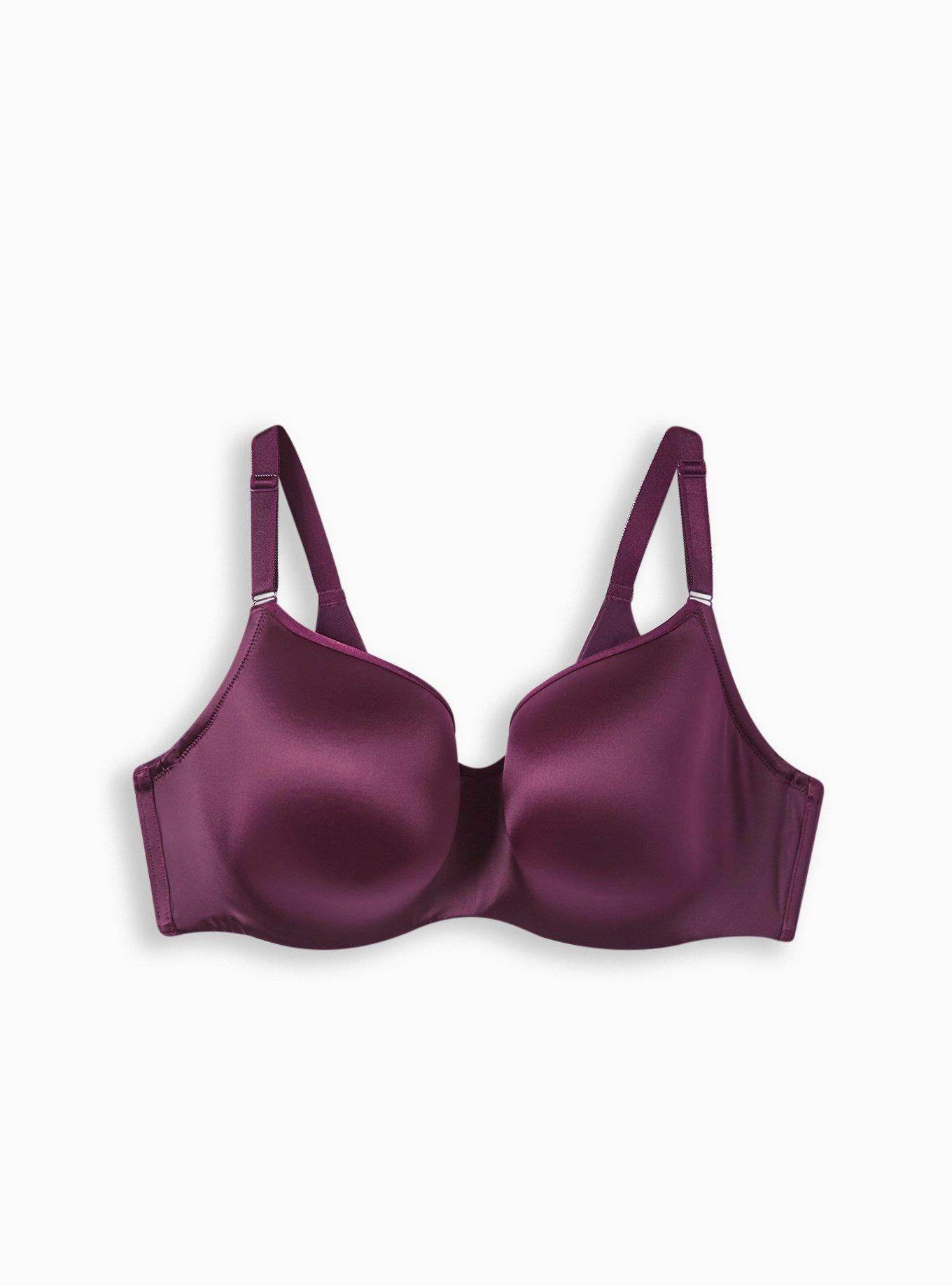 Plus Size Balconette Lightly Lined Full Coverage Shine 360 Back Smoothing Bra, POTENT PURPLE, hi-res