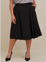 Midi Studio Refined Crepe Skirt, DEEP BLACK, alternate