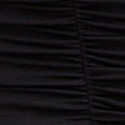 Plus Size Midi Super Soft Shirred Pencil Skirt, DEEP BLACK, swatch