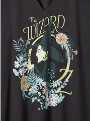 Plus Size The Wizard Of Oz Long Sleeve Classic Fit Raglan Tee - Cotton Black, DEEP BLACK, alternate