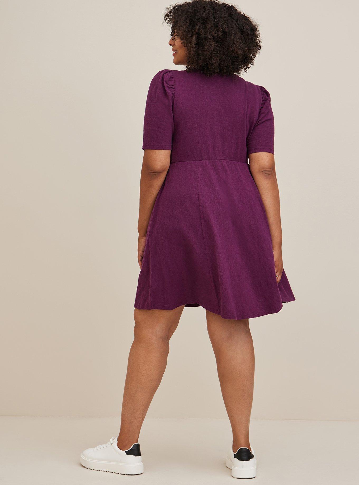 purple skater style dress