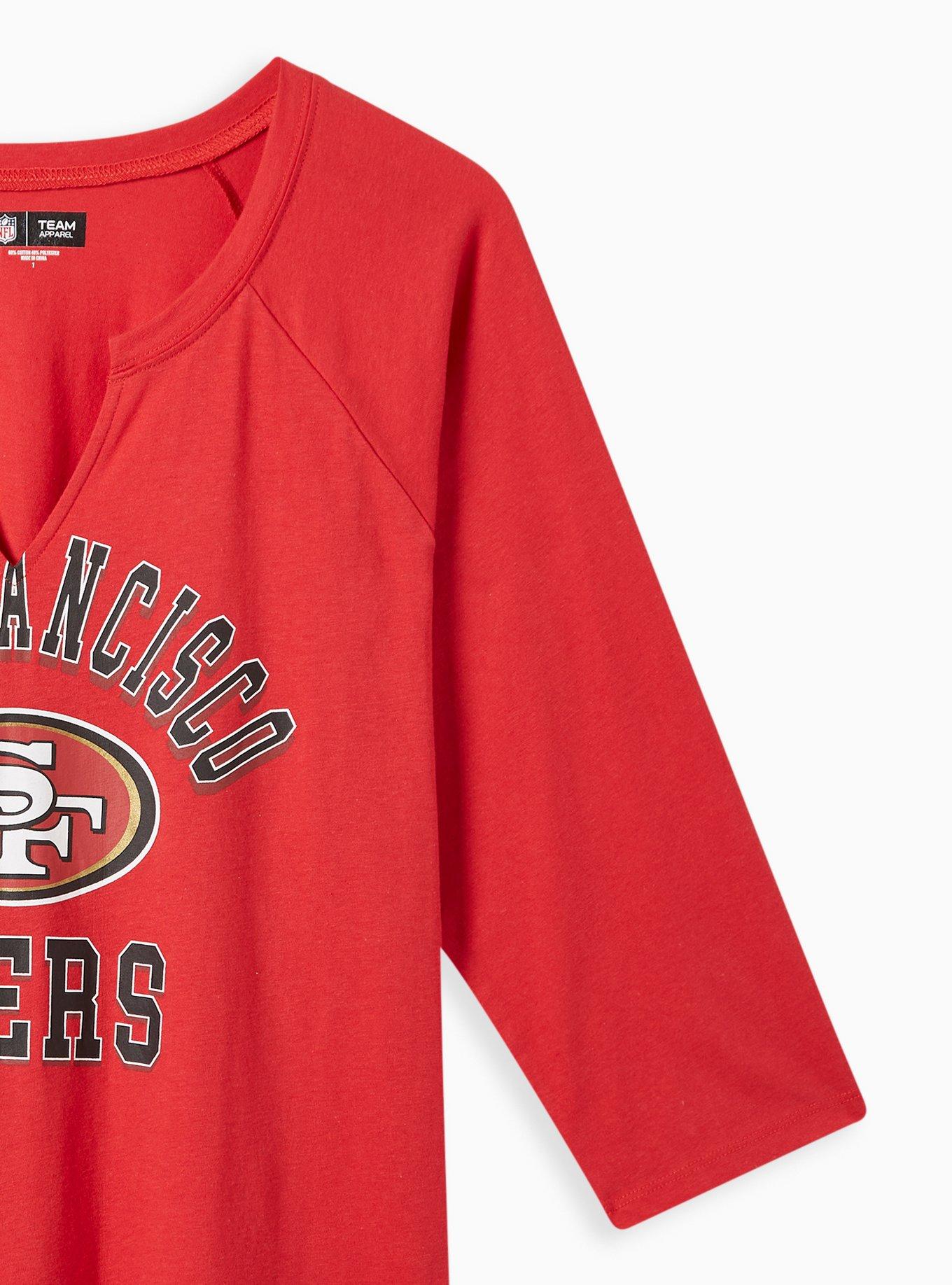 San Francisco 49ers Women's NFL Team Apparel Plus Size Shirt 1X