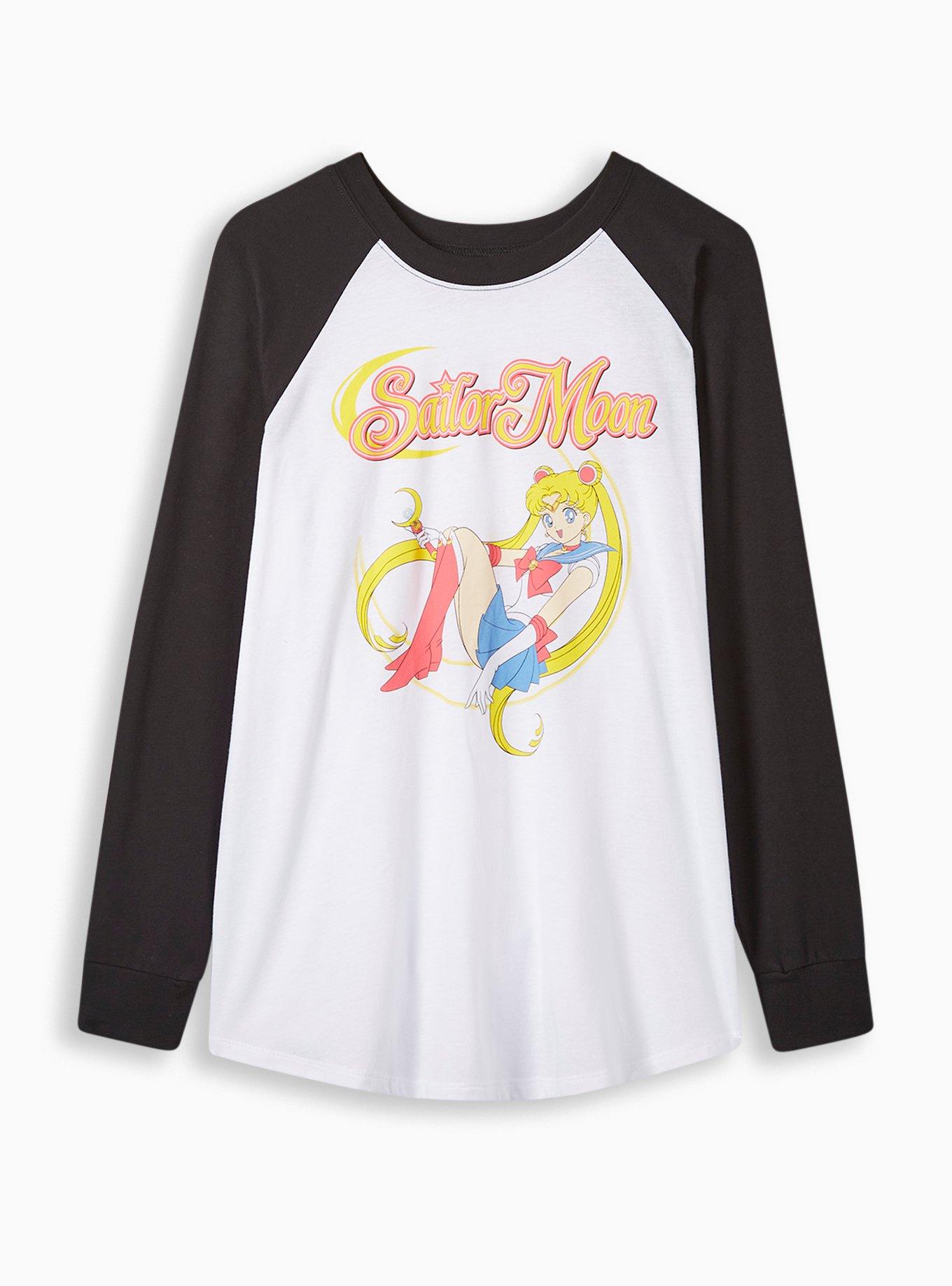 Sailor Moon Classic Fit Cotton Crew Neck Long Sleeve Raglan Top, PINK, hi-res