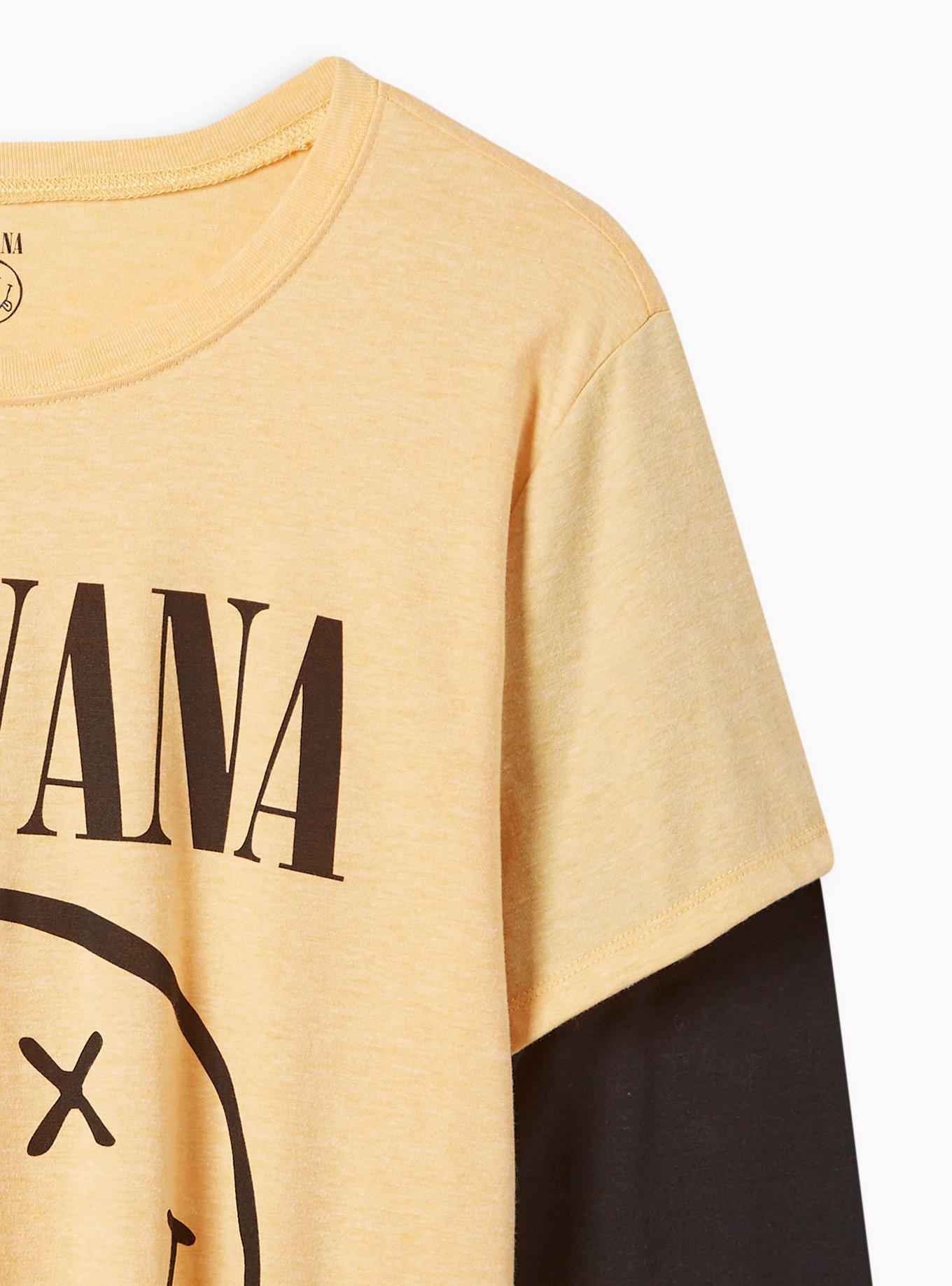 Nirvana Classic Fit Cotton Crew Neck 2Fer Top, HABANERO GOLD, alternate