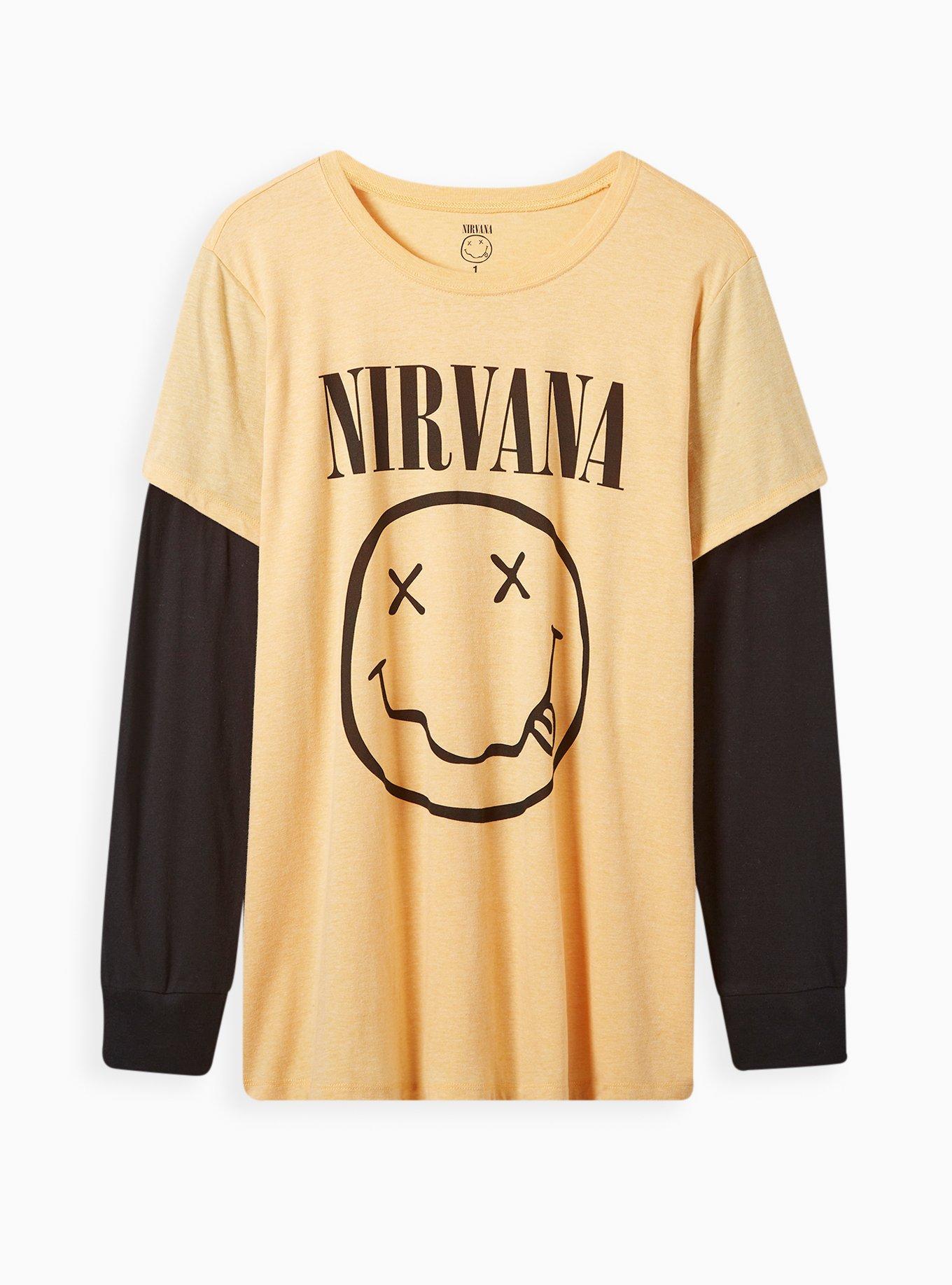 Nirvana Classic Fit Cotton Crew Neck 2Fer Top, HABANERO GOLD, hi-res