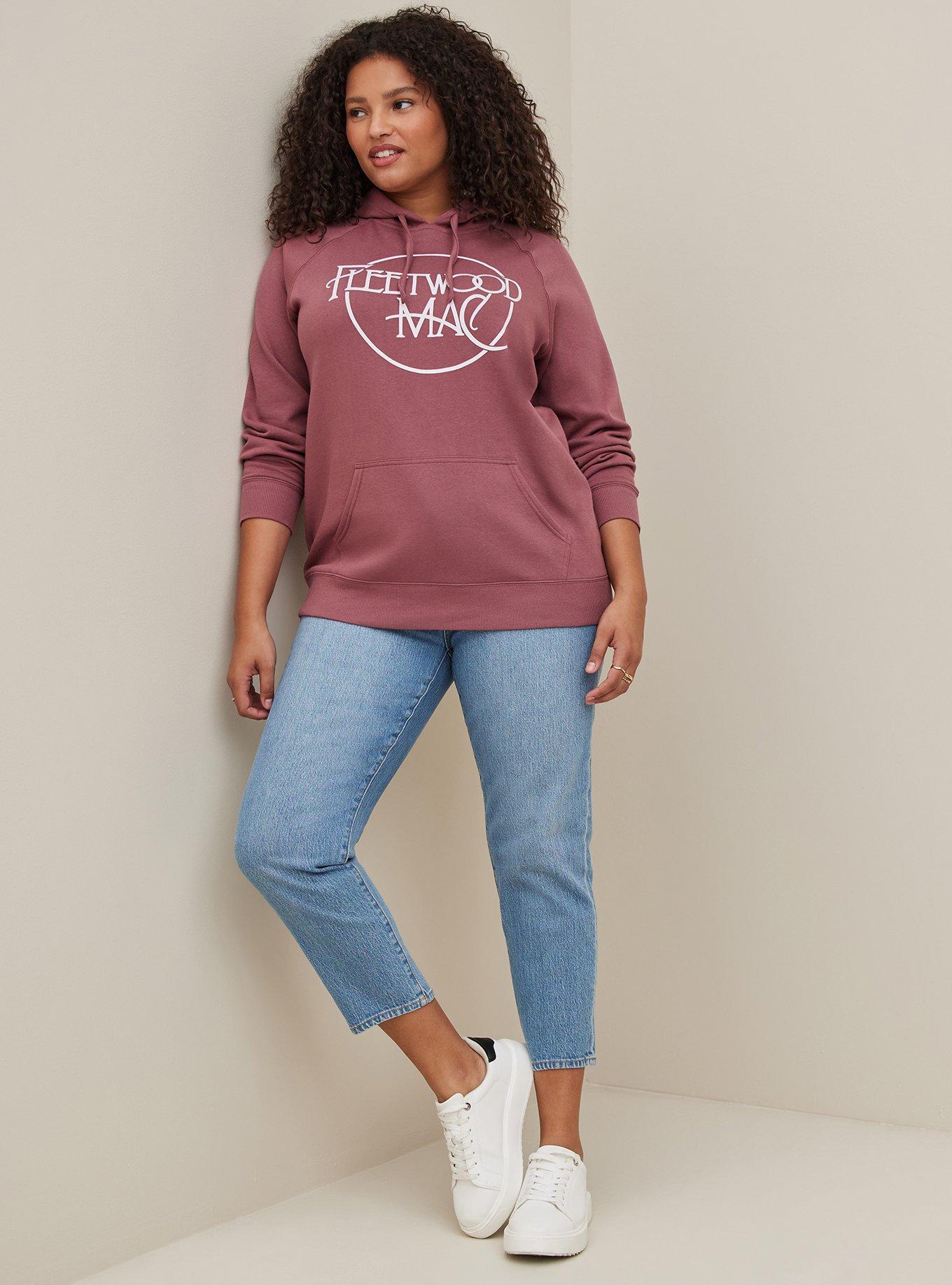 Fleetwood Mac Cozy Fleece Pullover Hoodie , WILD GINGER BURGUNDY, alternate