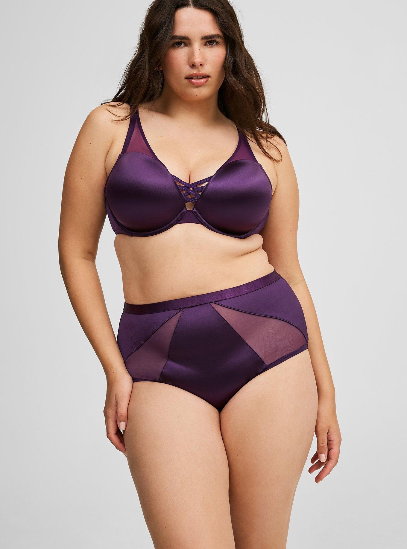 Shine Microfiber High-Rise Cheeky Panty, BLACKBERRY CORDIAL, hi-res