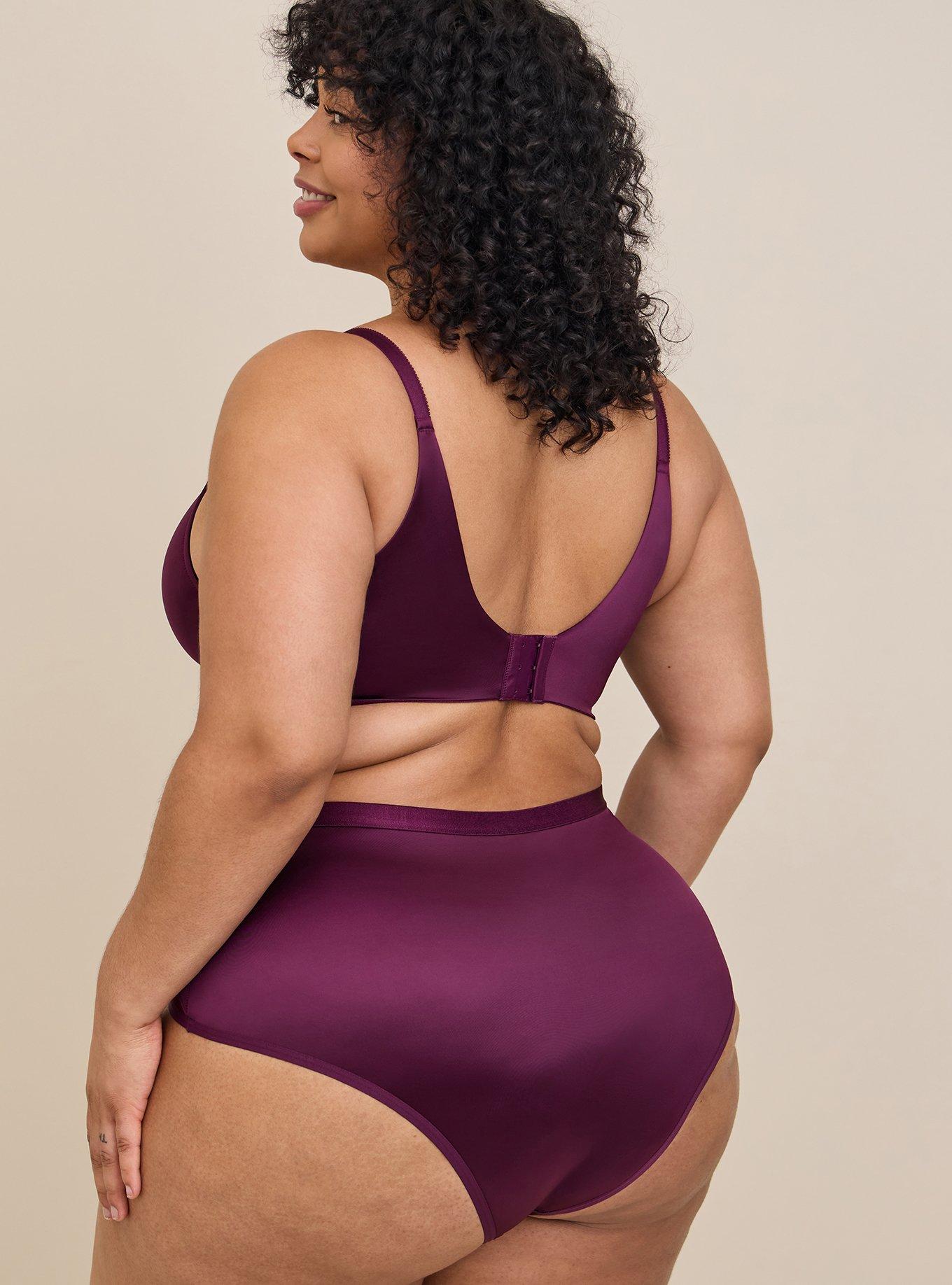 Shine Microfiber High-Rise Cheeky Panty, POTENT PURPLE, alternate