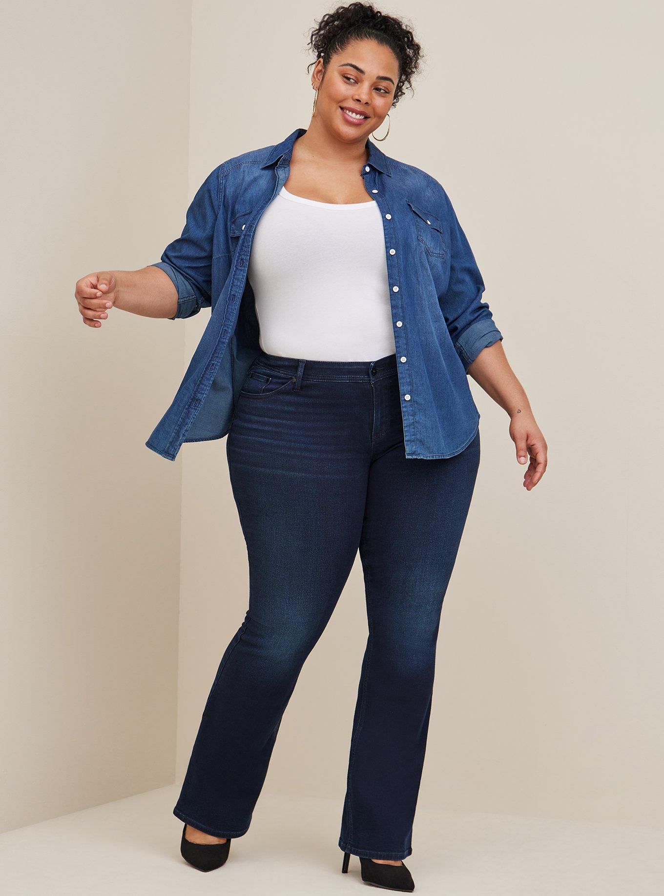 $44 Apt 9 Curvy Straight Tummy Control Slimming Mid Rise Jeans