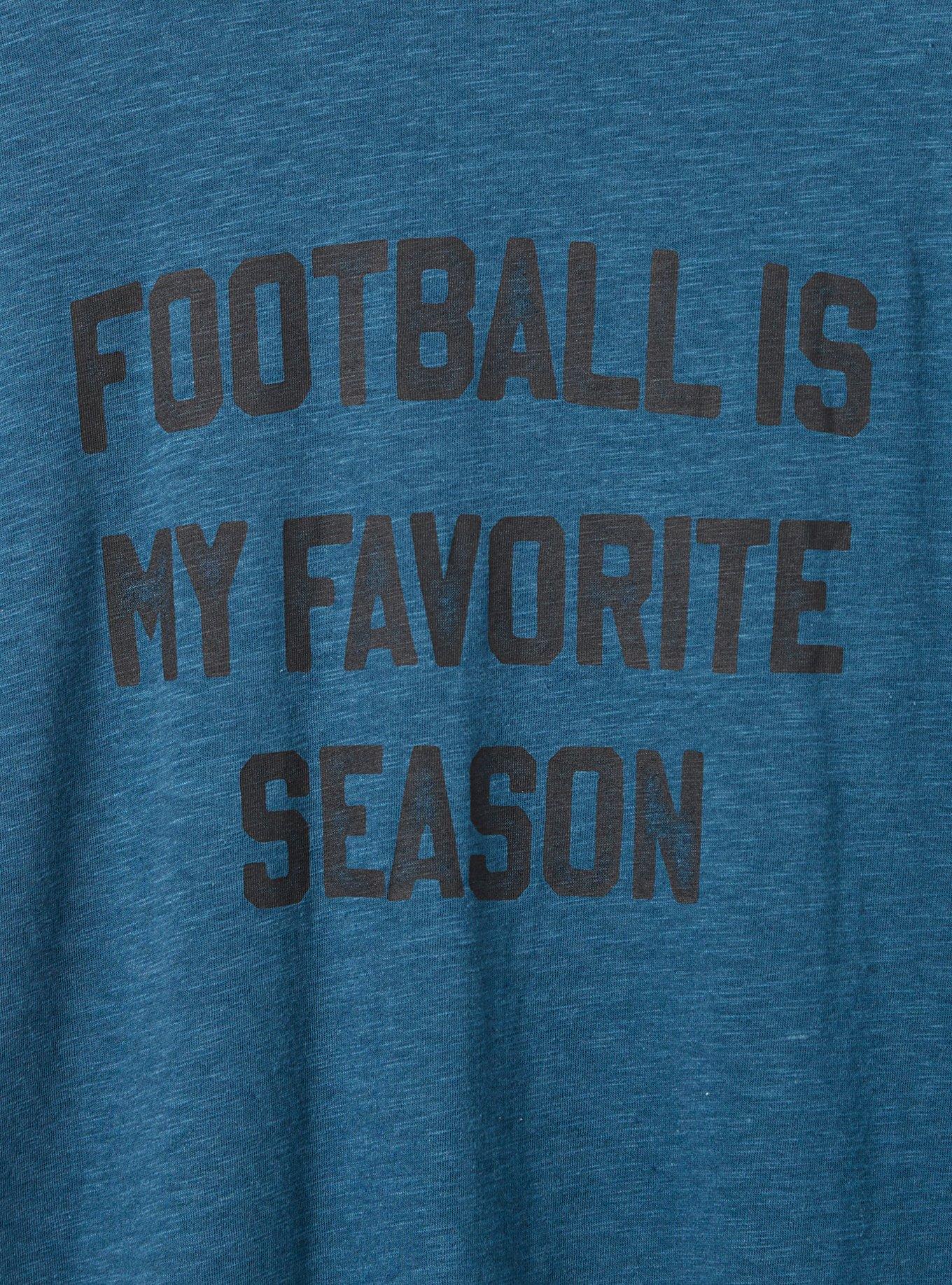 Plus Size Baseball Tee - Super Soft Slub Football Season Blue & Black, LEGION BLUE, alternate