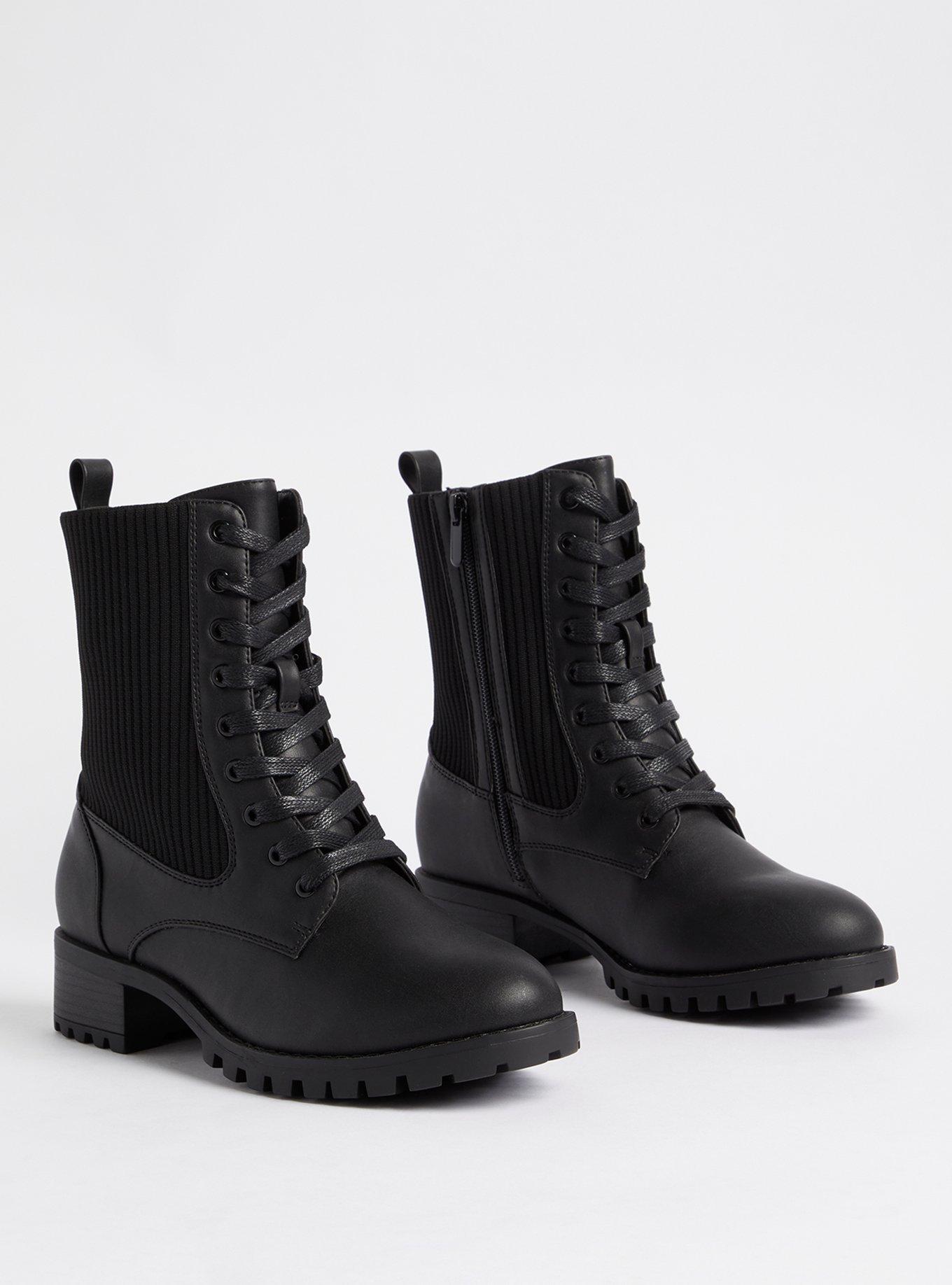 Knit store combat boots