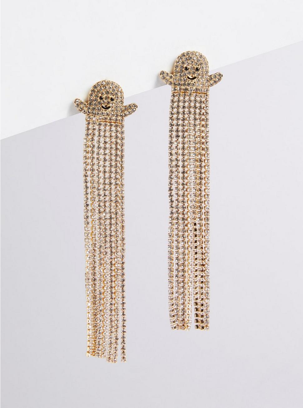 Bejeweled Ghost Statement Earring, , hi-res