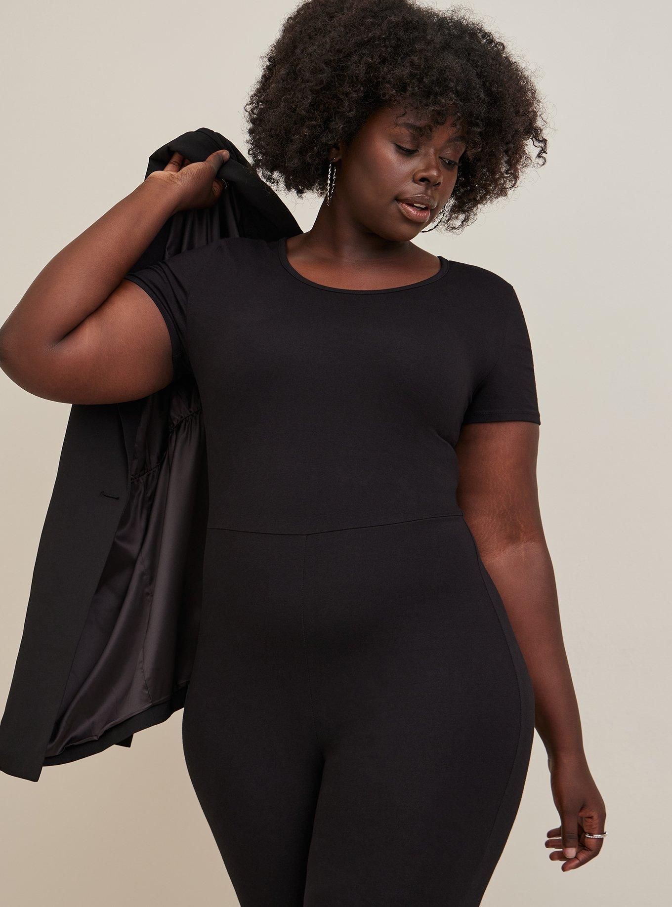 Plus Size - Bike Short Catsuit - Black - Torrid