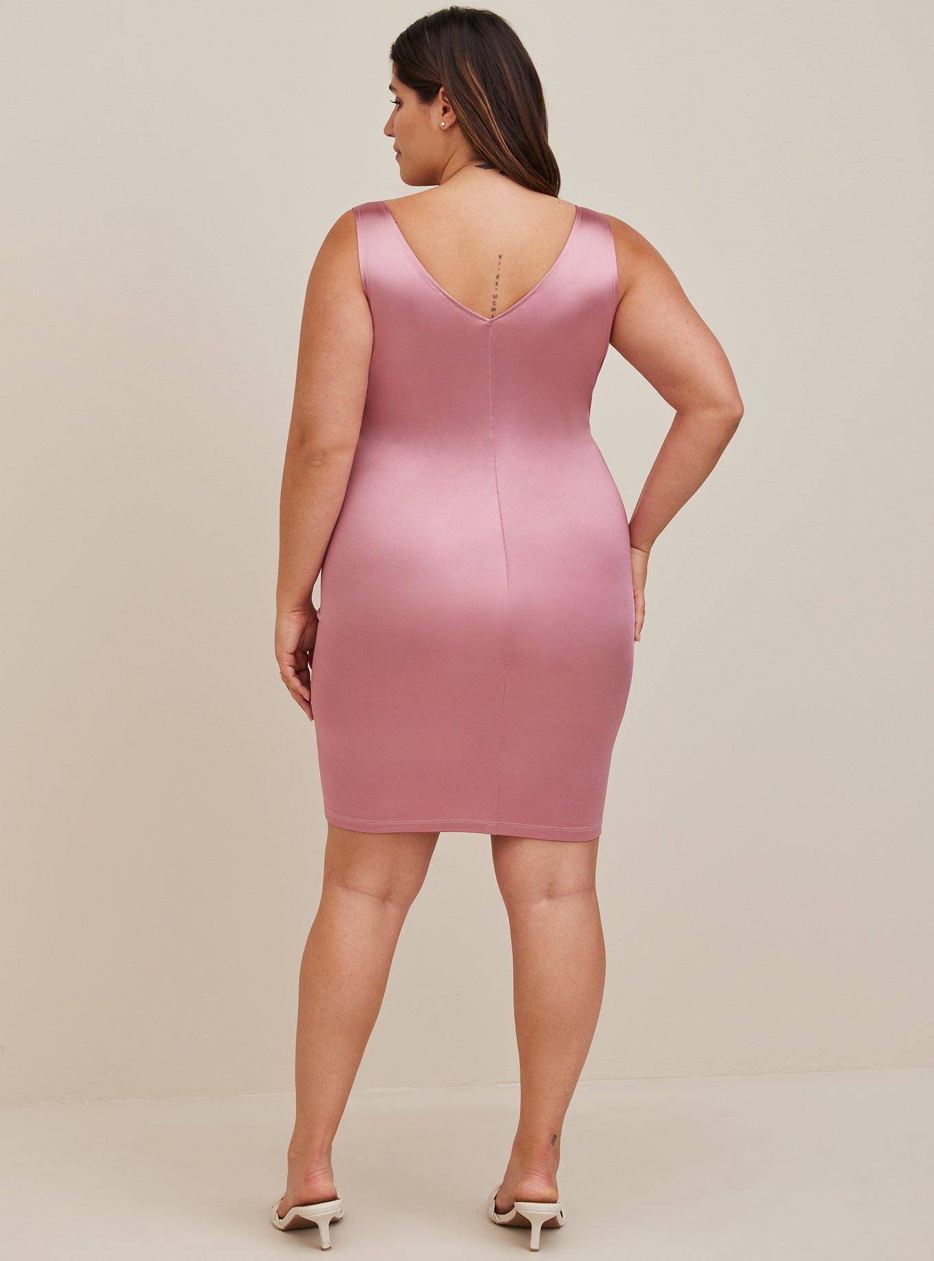 Forever Your Girl Mauve Satin Bodycon Dress