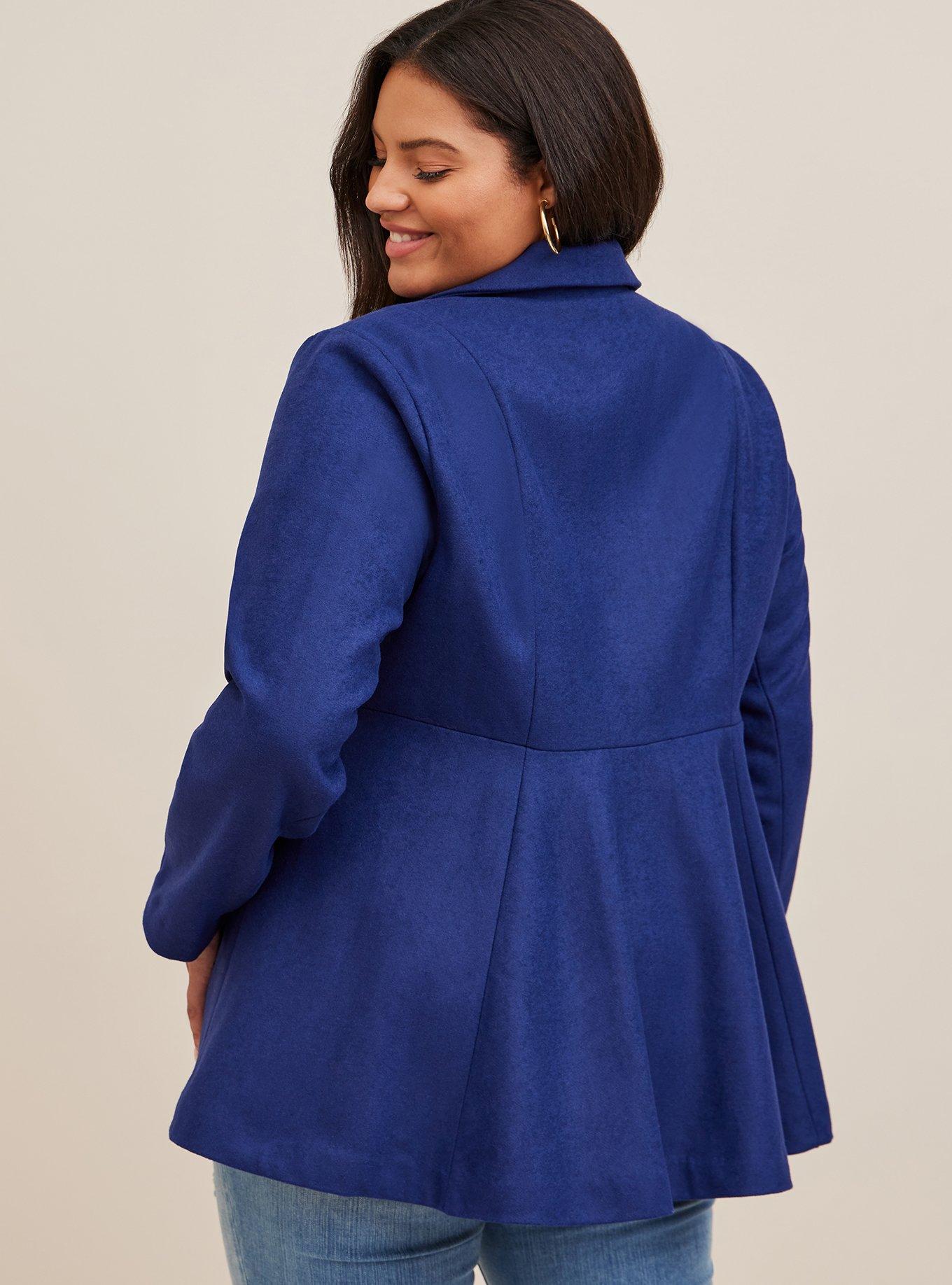 Plus Size - Wool Peplum Button Front Coat - Torrid