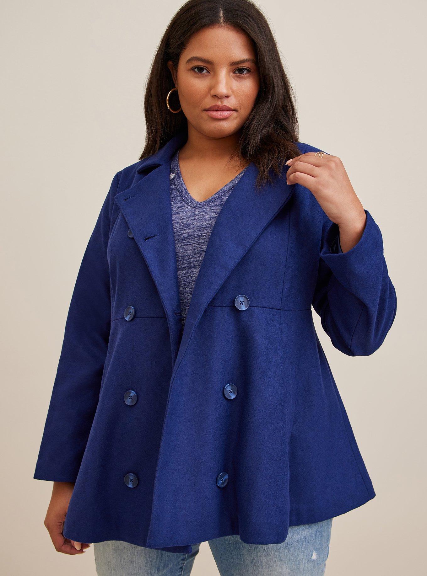 Plus size peplum 2025 winter coat