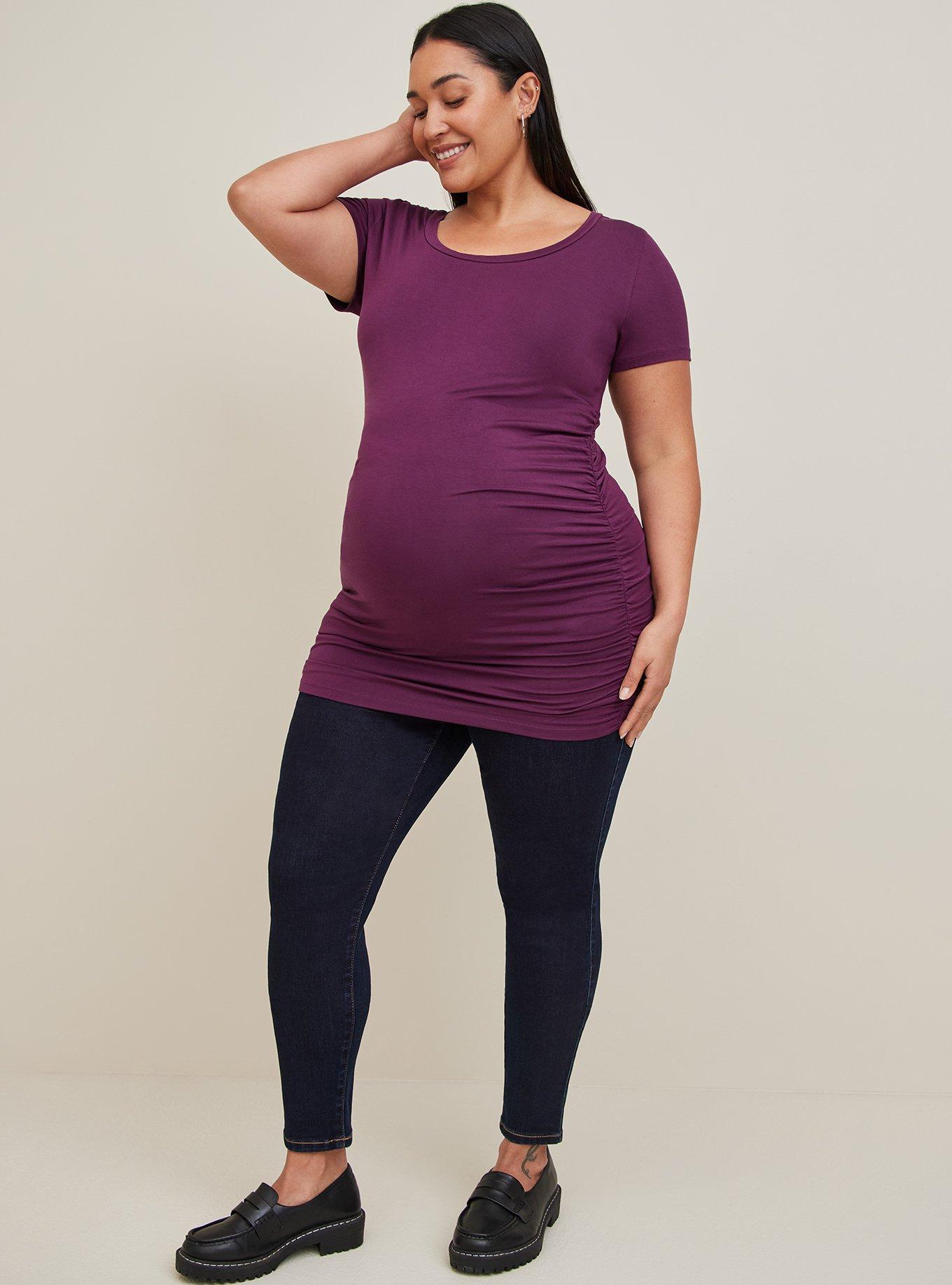 Motherhood Maternity Womens Plus-Size Crop Length Secret Fit Belly Leggings  : : Clothing, Shoes & Accessories