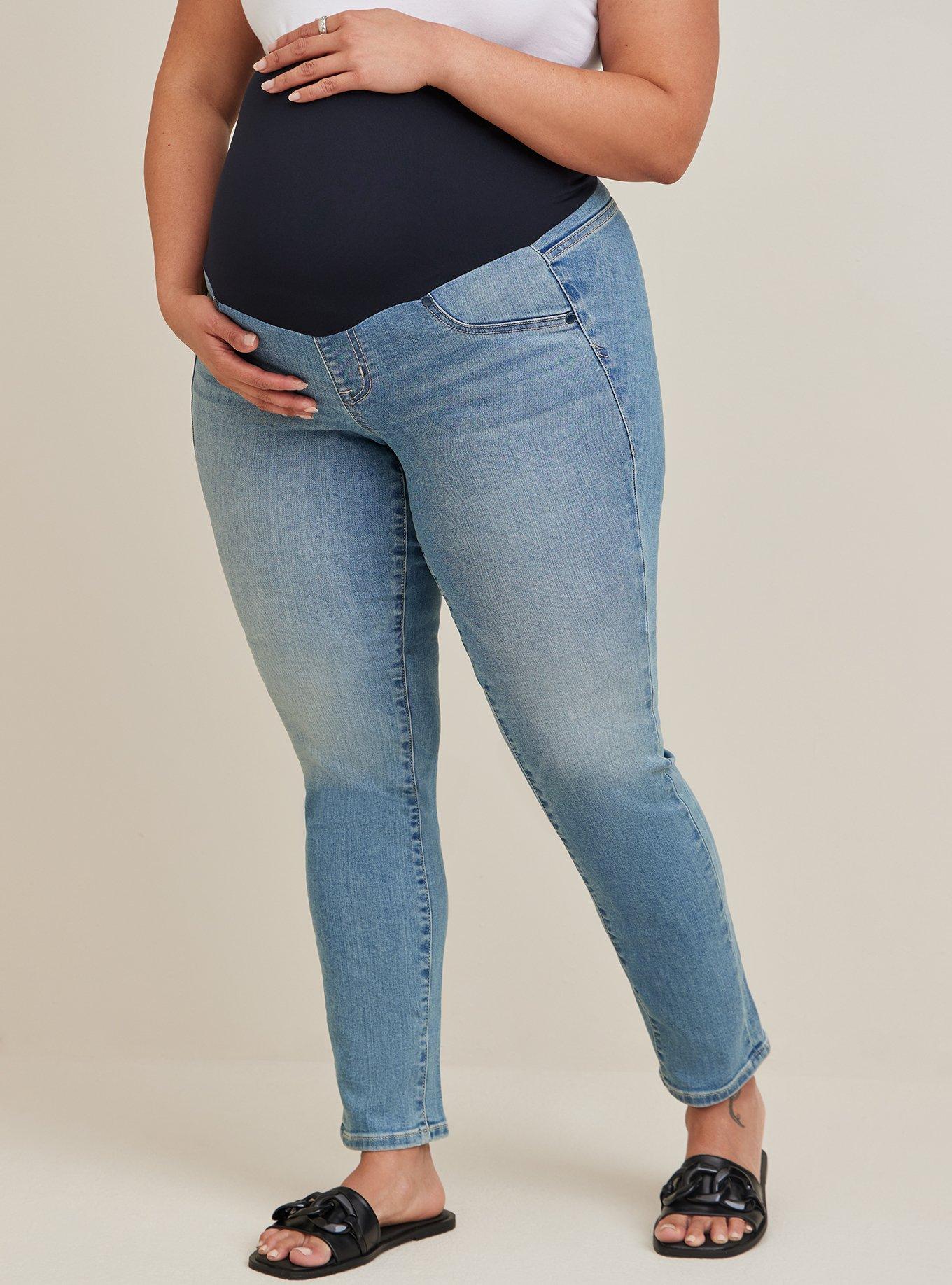 Plus Size Maternity Boyfriend Straight Super Soft Mid Rise Jean Torrid