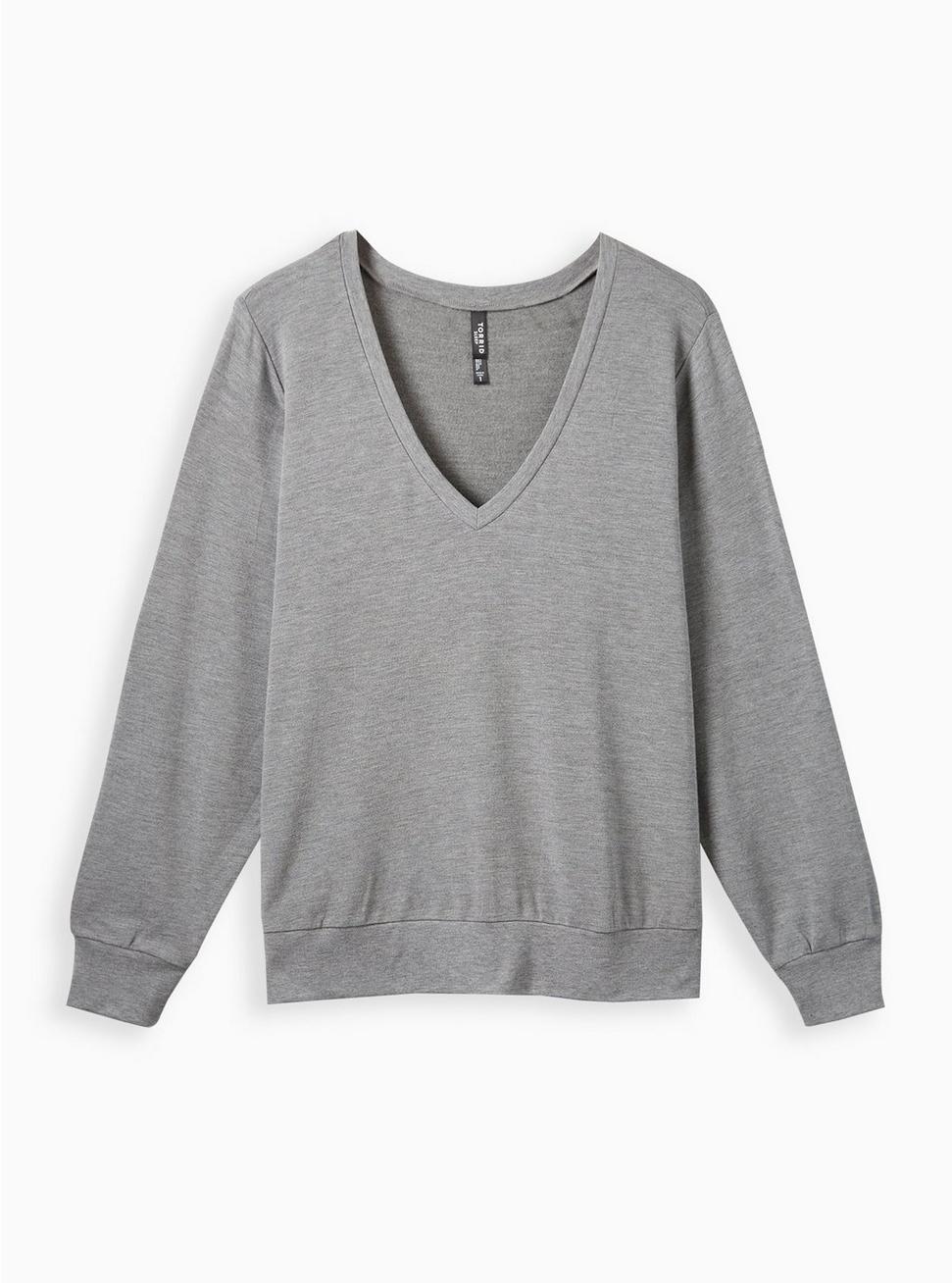 Dream Fleece Long Sleeve Lounge Sweatshirt, GREY, hi-res