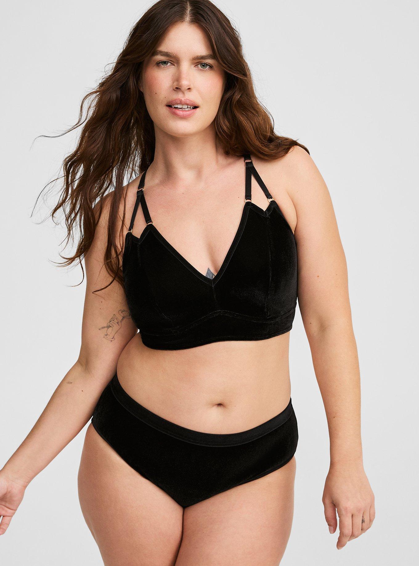 Plus Size - Velour and Mesh Bralette - Torrid