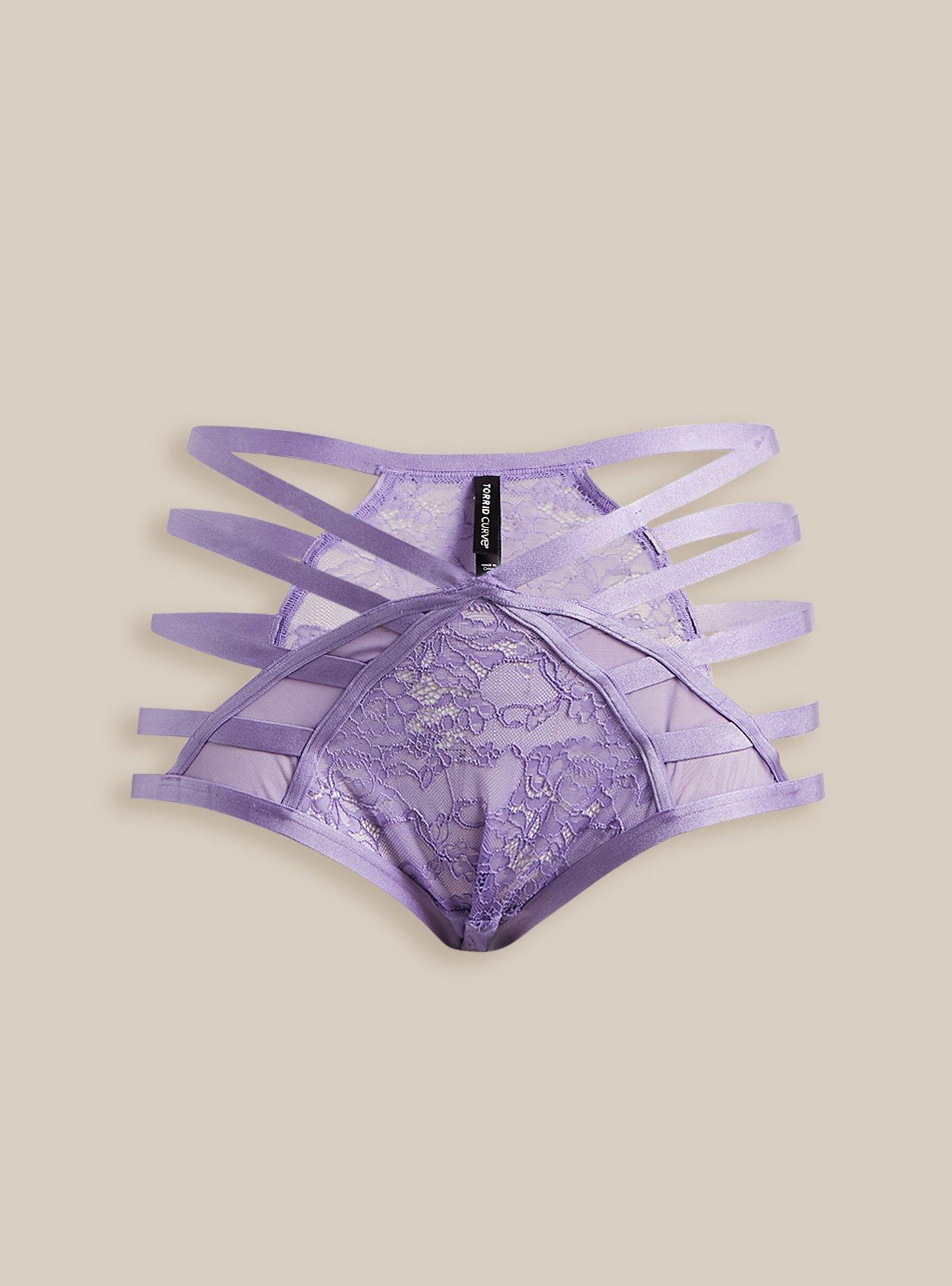 Plus Size Straps And Lace Tanga Panty, BOUGAINVILLEA, hi-res