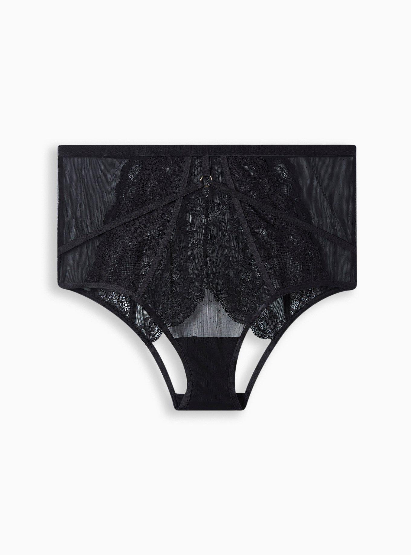 Plus Size - Lace High Waist Cheeky Panty With Open Bum - Torrid