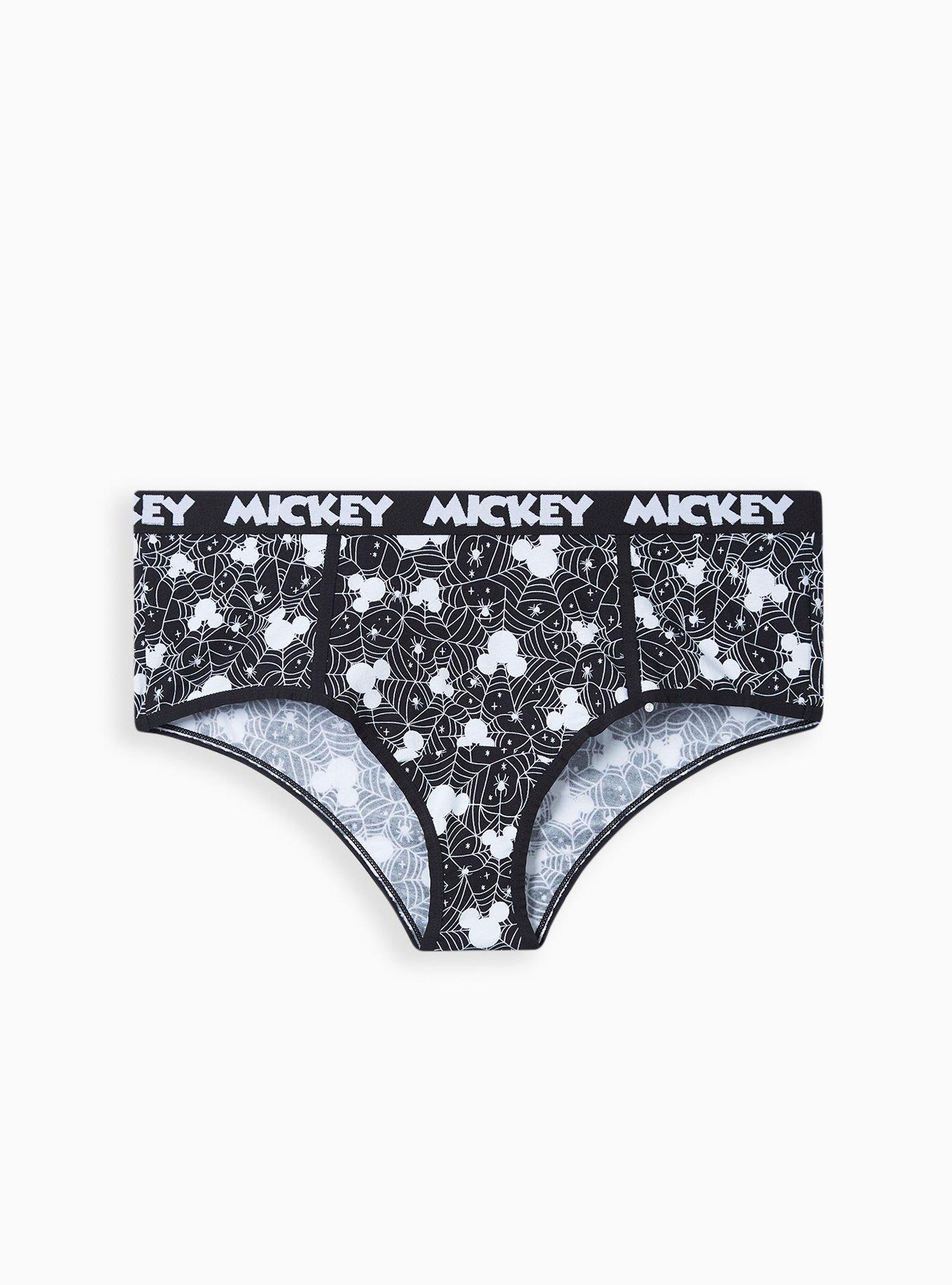 Plus Size Disney Mickey Mouse Cotton Cheeky Panty - Halloween Black, , hi-res