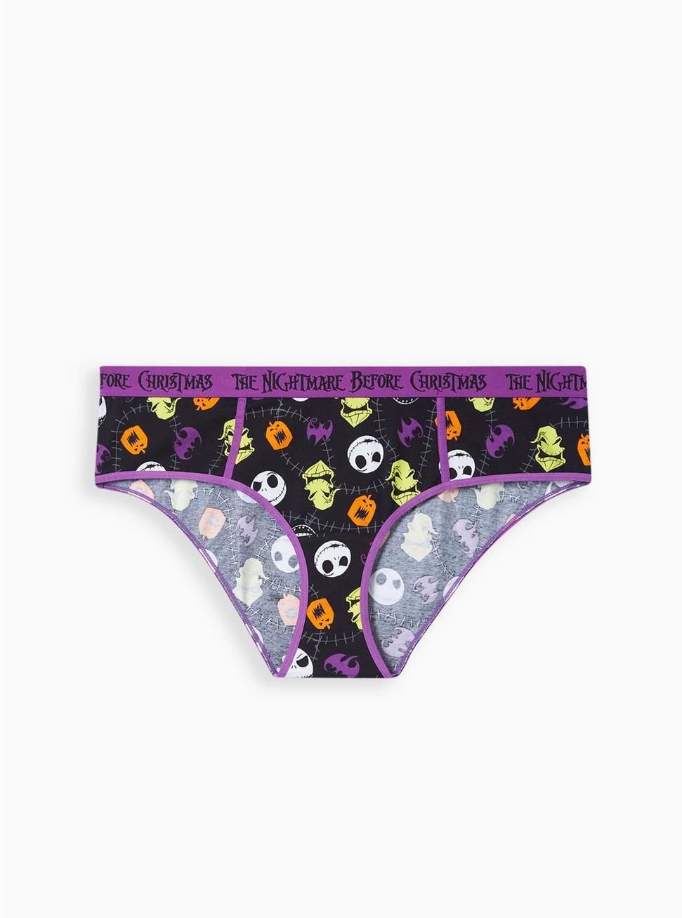 The Nightmare Before Christmas Hipster Panty - Cotton Jack and Oogie Purple & Black, MULTI, hi-res