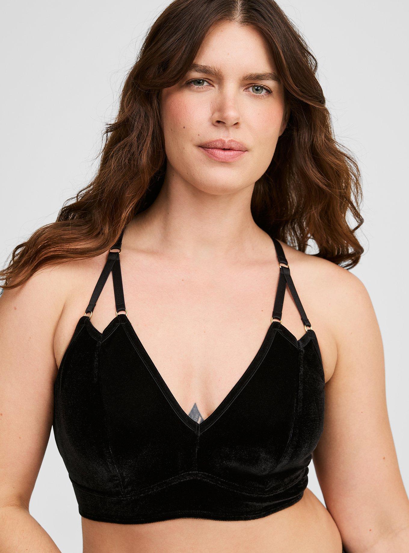 TORRID Flocked Mesh Bralette