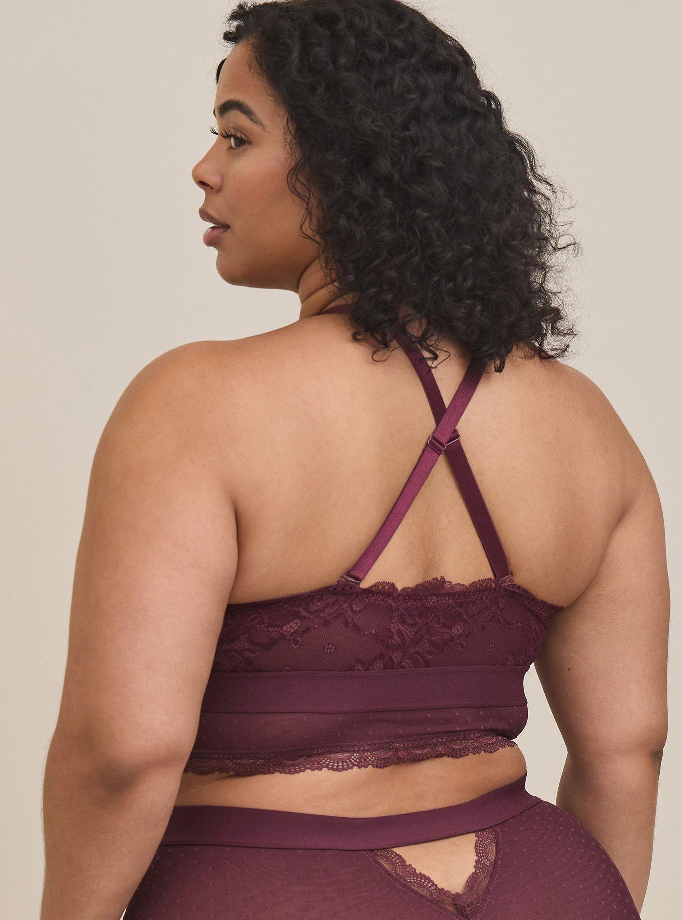 Dot And Lace Bralette, , alternate