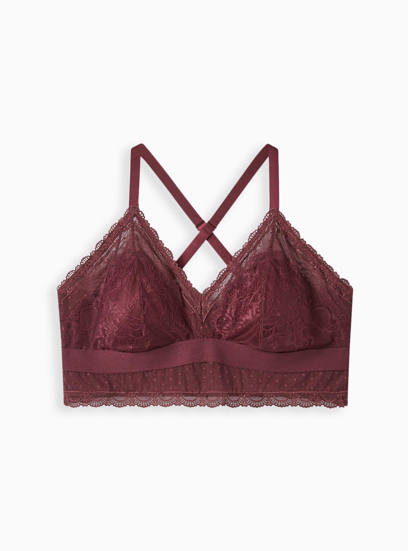 Dot And Lace Bralette, , hi-res